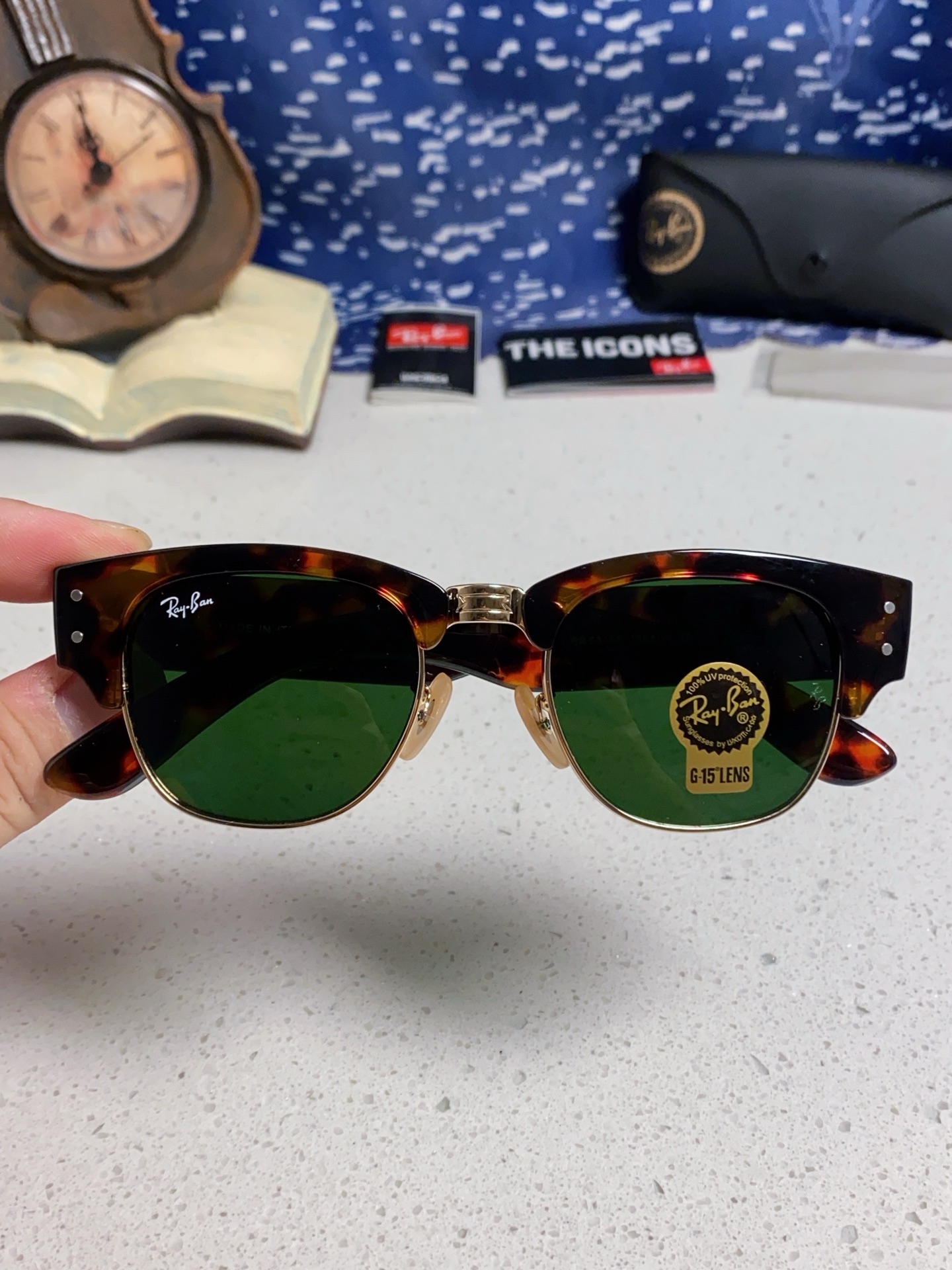  RayBan雷朋 2025新款太阳镜 复古时尚眉线框男女潮流墨镜开车遮阳镜 RB0316S Size5