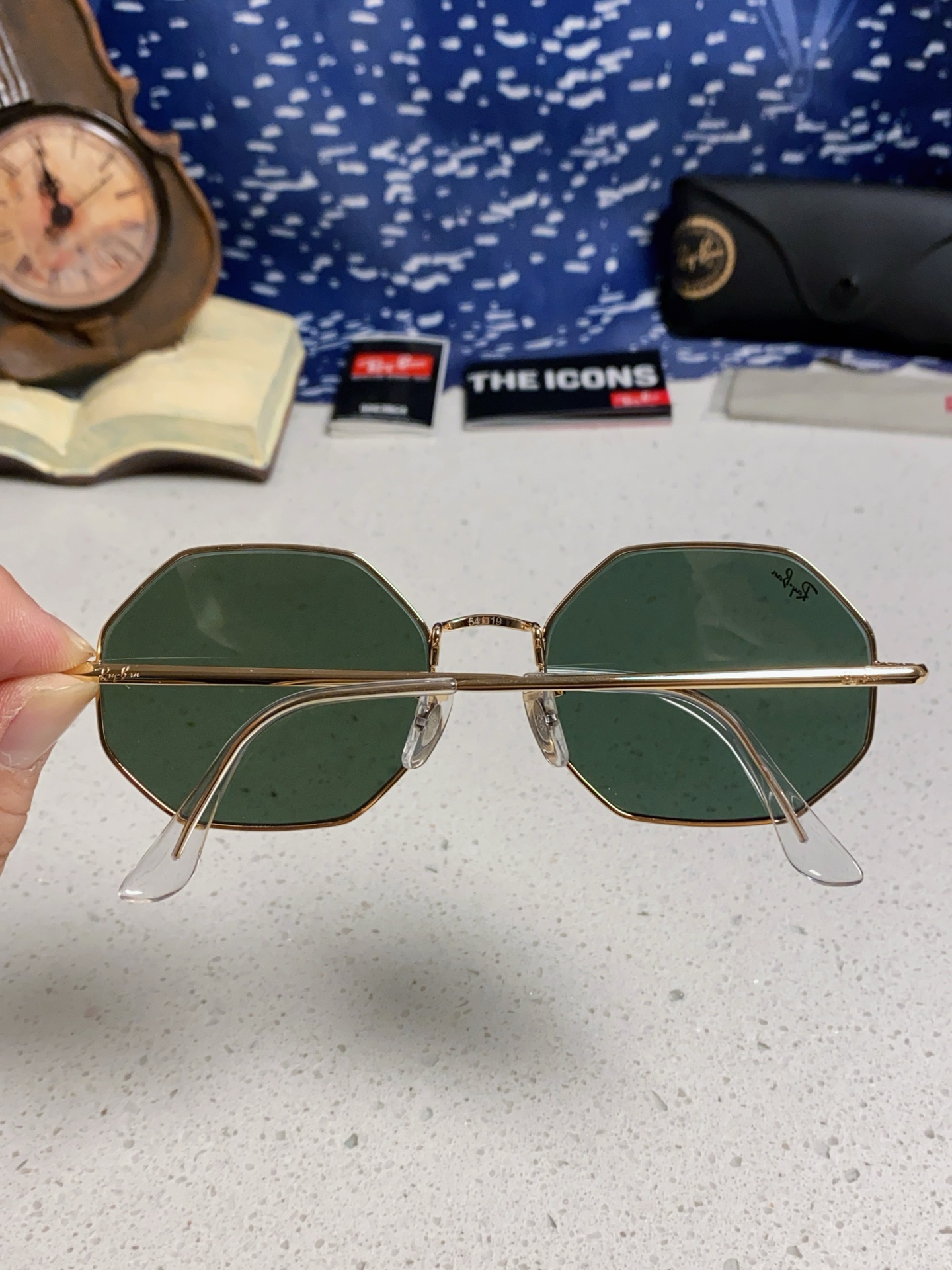  RayBan雷朋 2025新款钢化玻璃镜片太阳镜经典多边形男女时尚潮酷开车专用墨镜 RB1972 Si
