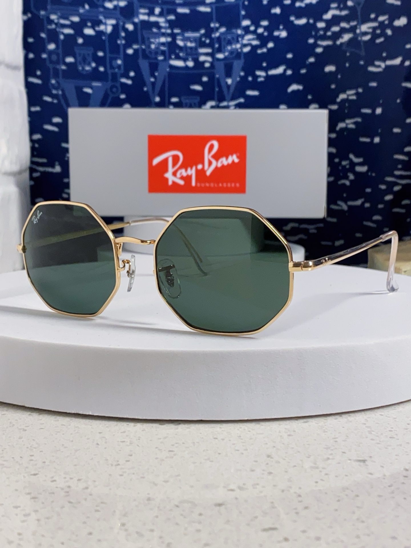  RayBan雷朋 2025新款钢化玻璃镜片太阳镜经典多边形男女时尚潮酷开车专用墨镜 RB1972 Si
