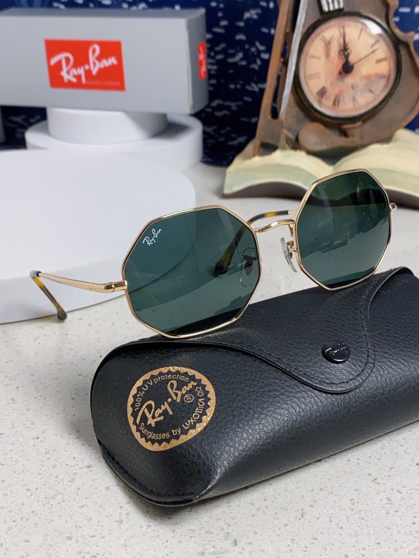  RayBan雷朋 2025新款钢化玻璃镜片太阳镜经典多边形男女时尚潮酷开车专用墨镜 RB1972 Si