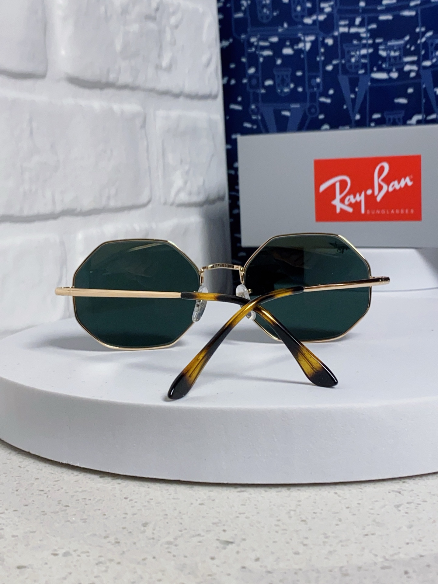  RayBan雷朋 2025新款钢化玻璃镜片太阳镜经典多边形男女时尚潮酷开车专用墨镜 RB1972 Si