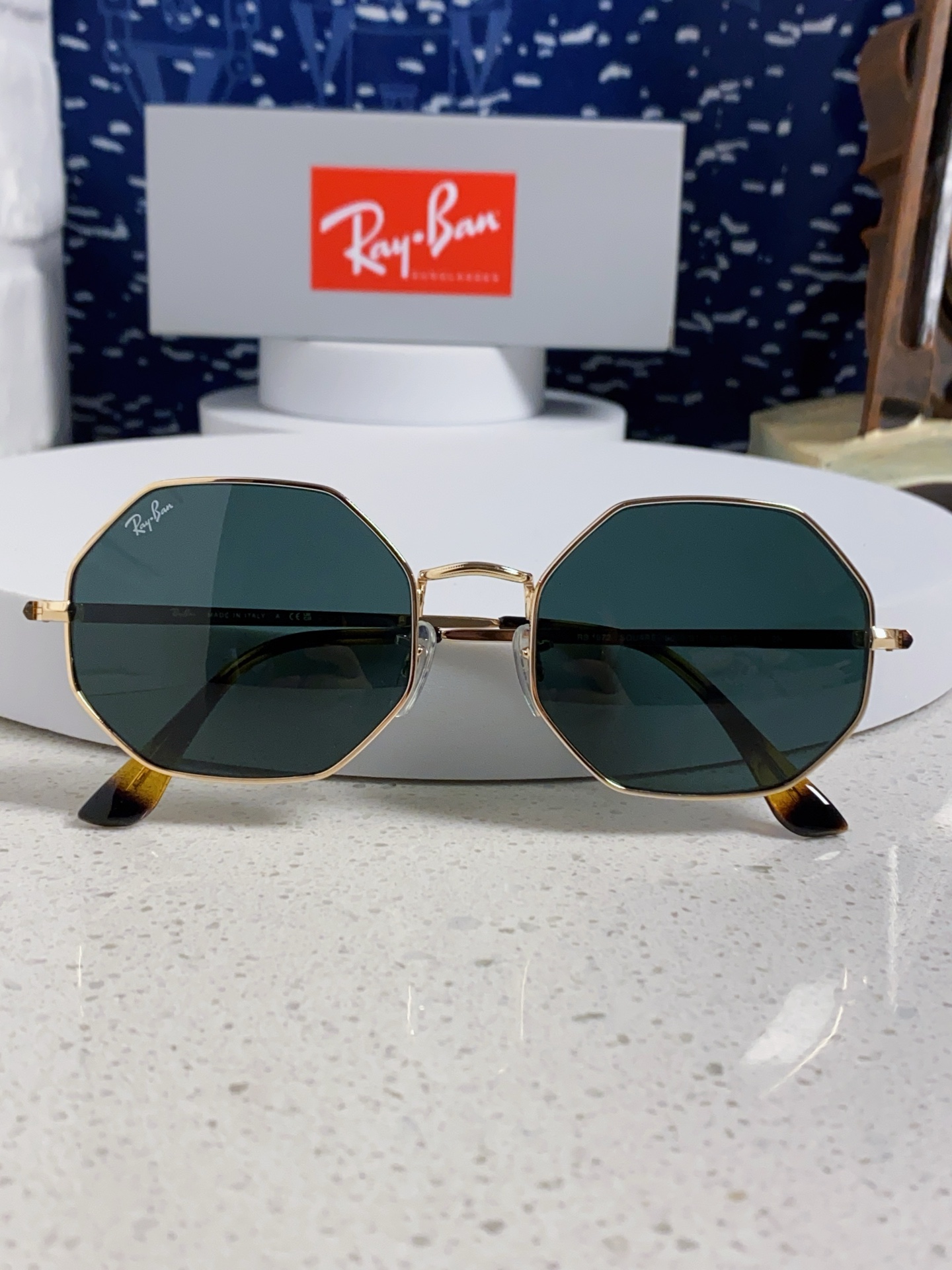  RayBan雷朋 2025新款钢化玻璃镜片太阳镜经典多边形男女时尚潮酷开车专用墨镜 RB1972 Si