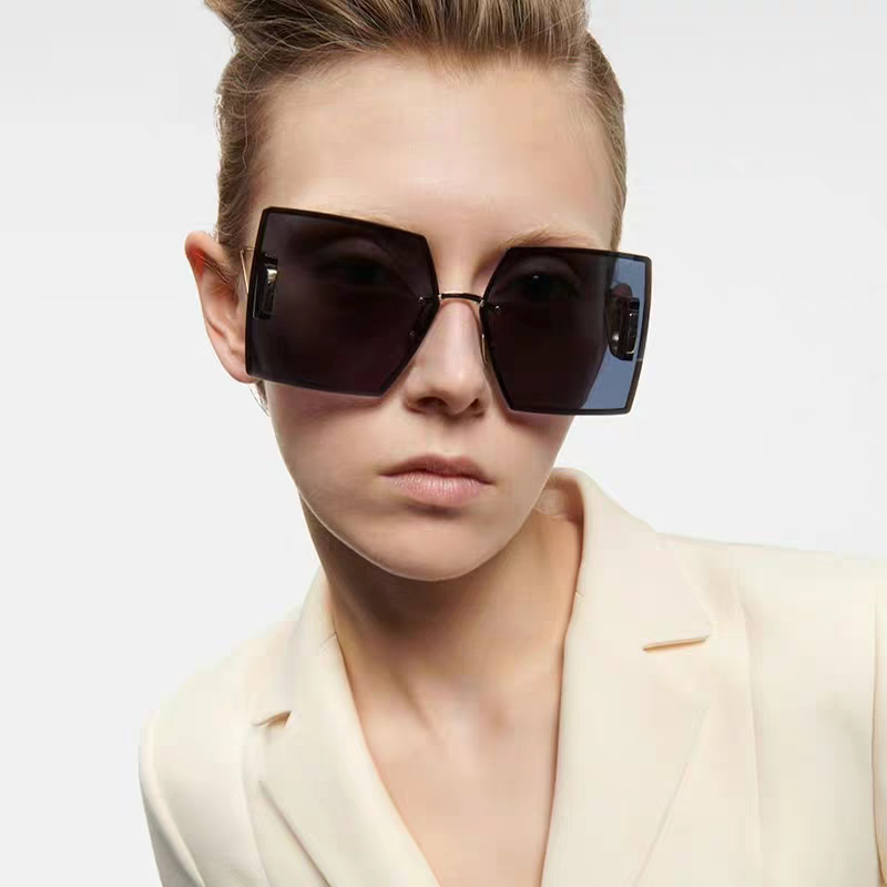 Dior迪奥墨镜女新款 30MONTAIGNE S7U大方形无框太阳眼镜男女通用