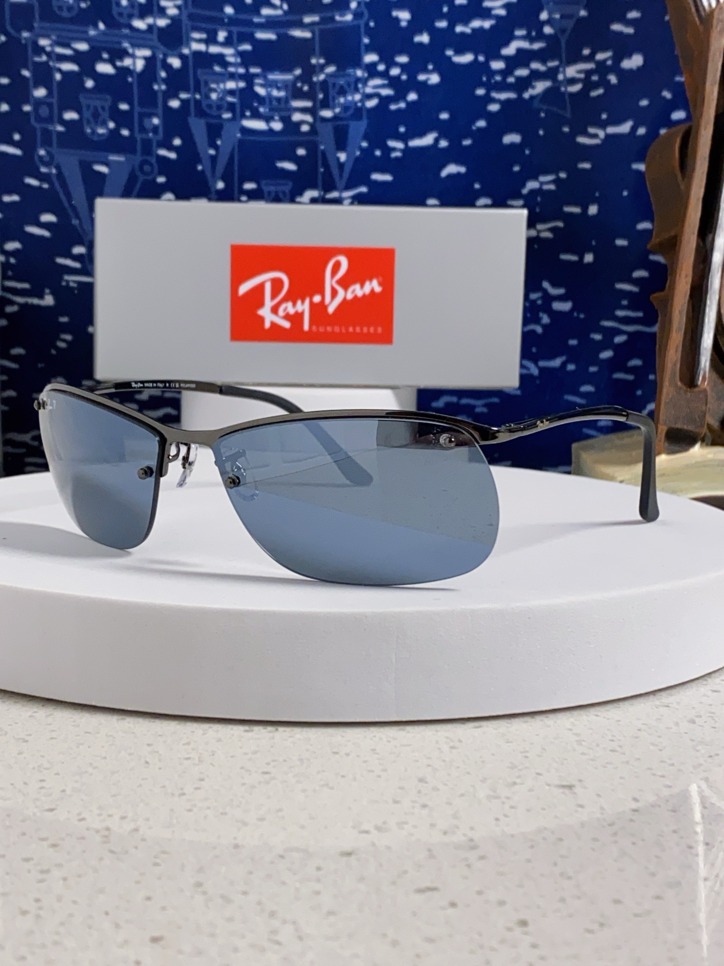  RayBan雷朋太阳镜新款正品级 休闲男士 偏光司机拉风网红同款型男墨镜 超轻弹簧腿 RB3183 S