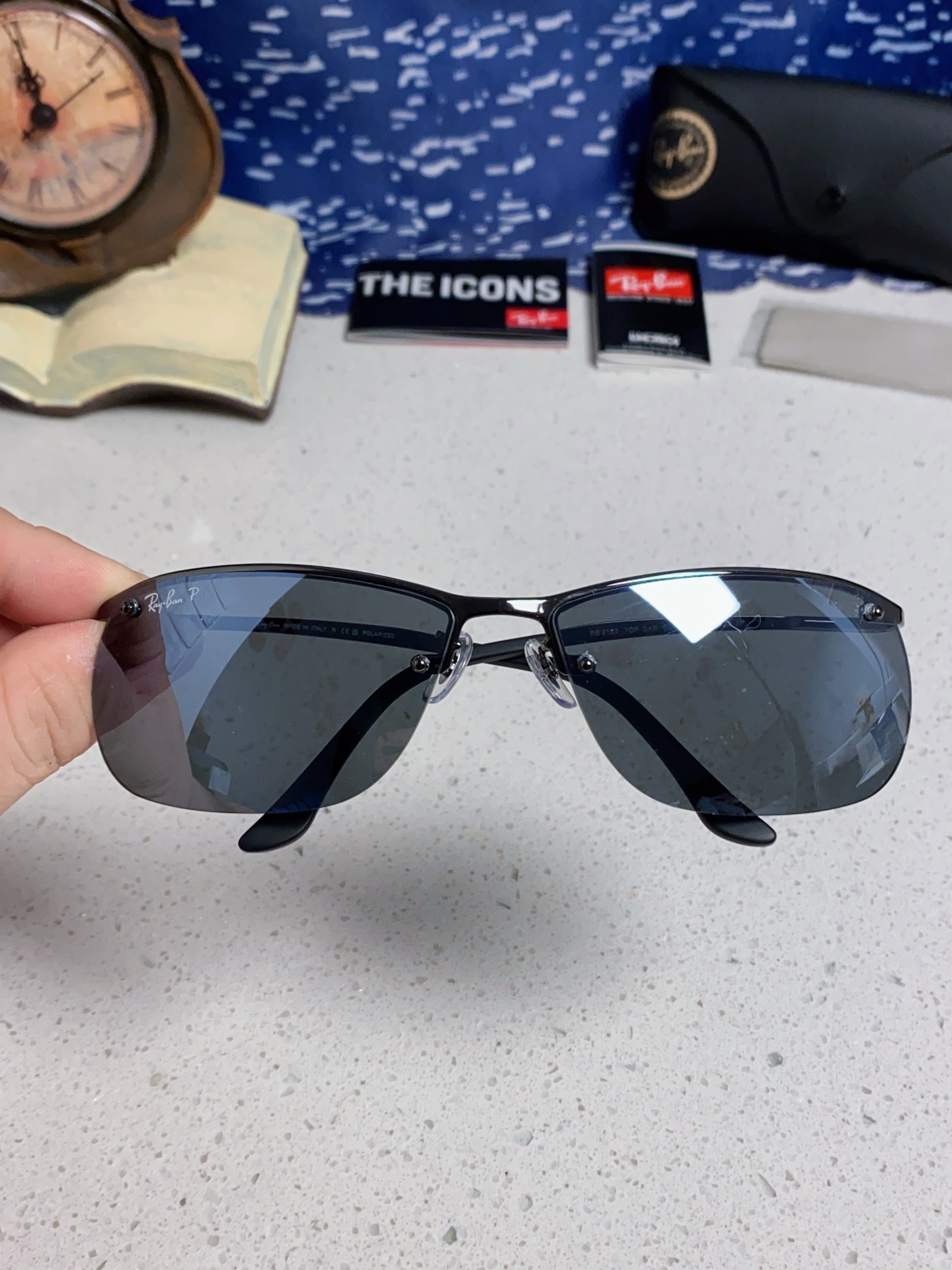  RayBan雷朋太阳镜新款正品级 休闲男士 偏光司机拉风网红同款型男墨镜 超轻弹簧腿 RB3183 S