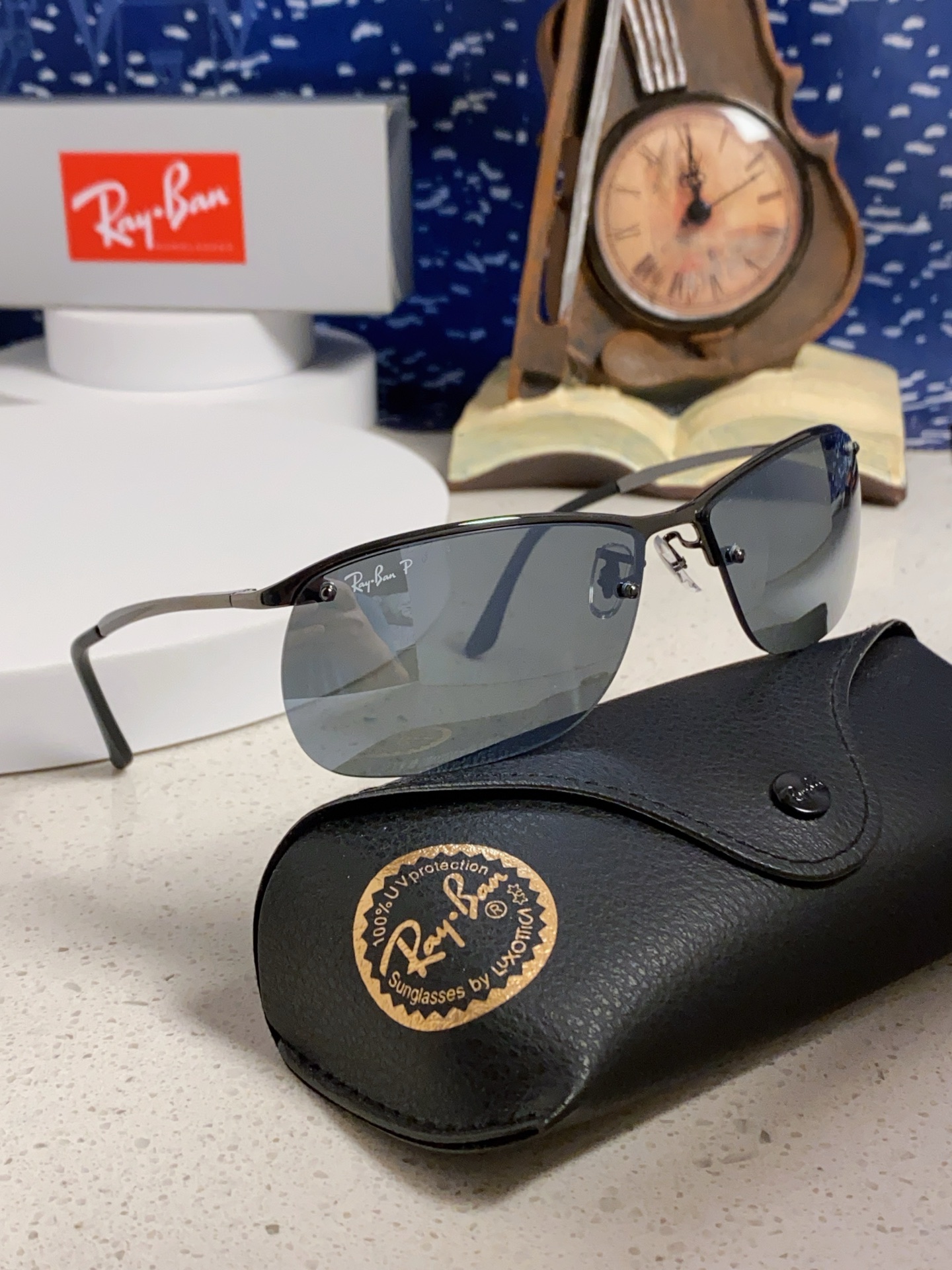  RayBan雷朋太阳镜新款正品级 休闲男士 偏光司机拉风网红同款型男墨镜 超轻弹簧腿 RB3183 S