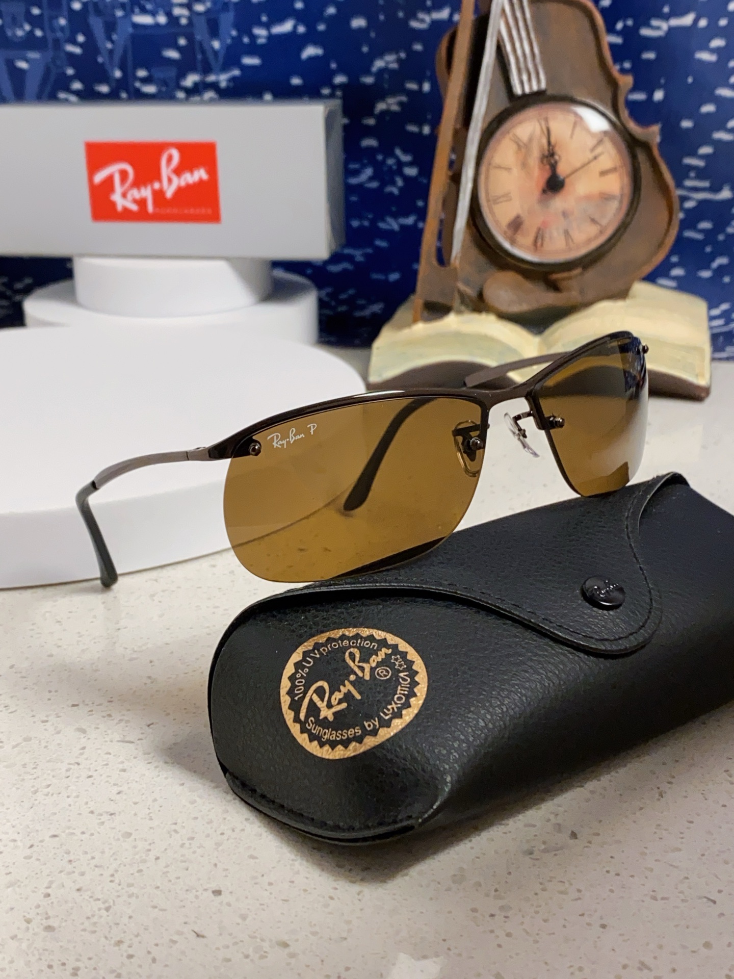 RayBan雷朋太阳镜新款正品级 休闲男士 偏光司机拉风网红同款型男墨镜 超轻弹簧腿 RB3183 S