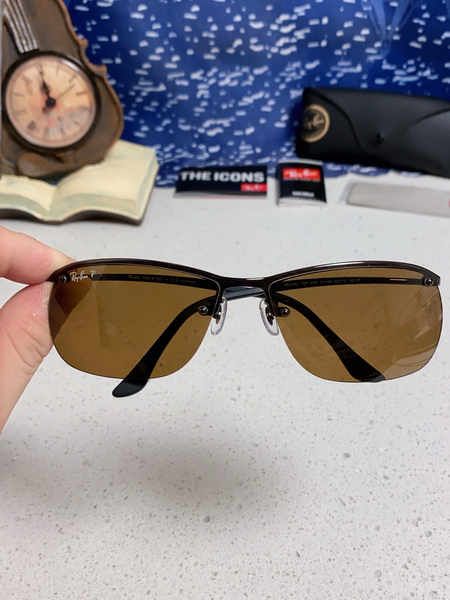  RayBan雷朋太阳镜新款正品级 休闲男士 偏光司机拉风网红同款型男墨镜 超轻弹簧腿 RB3183 S