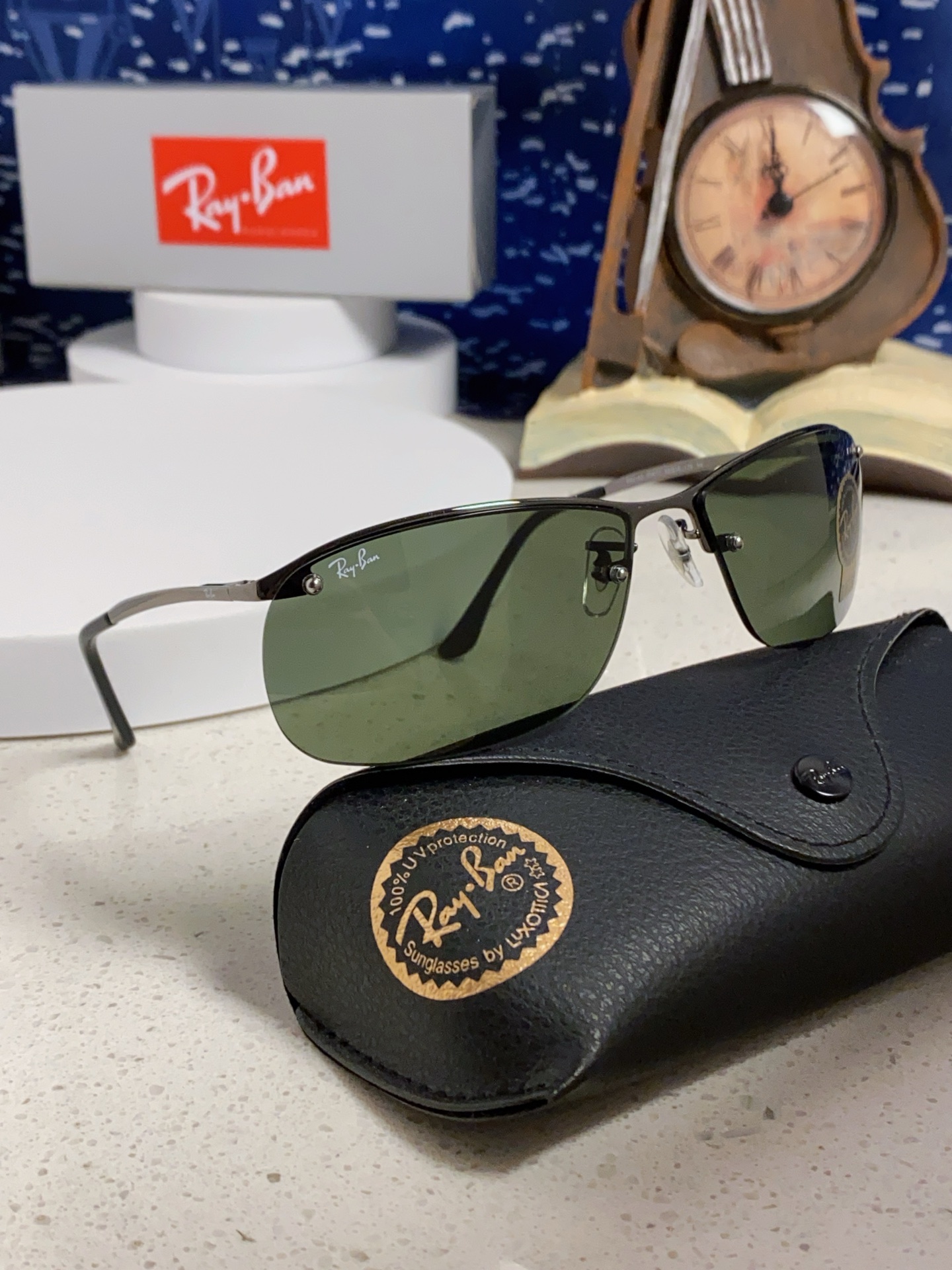  RayBan雷朋太阳镜新款正品级 休闲男士 偏光司机拉风网红同款型男墨镜 超轻弹簧腿 RB3183 S