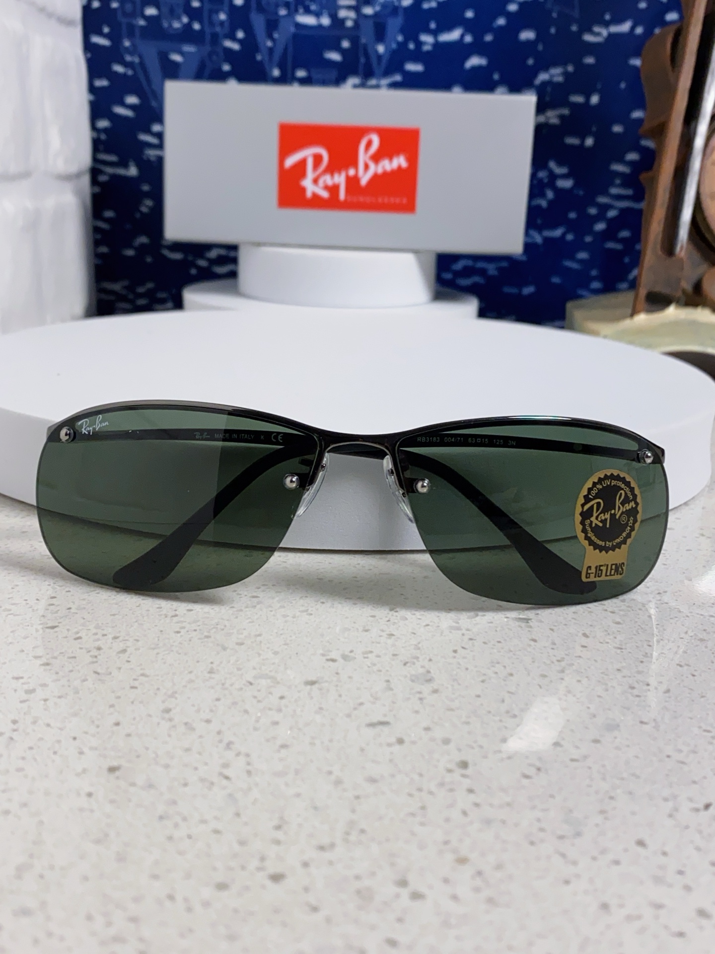  RayBan雷朋太阳镜新款正品级 休闲男士 偏光司机拉风网红同款型男墨镜 超轻弹簧腿 RB3183 S