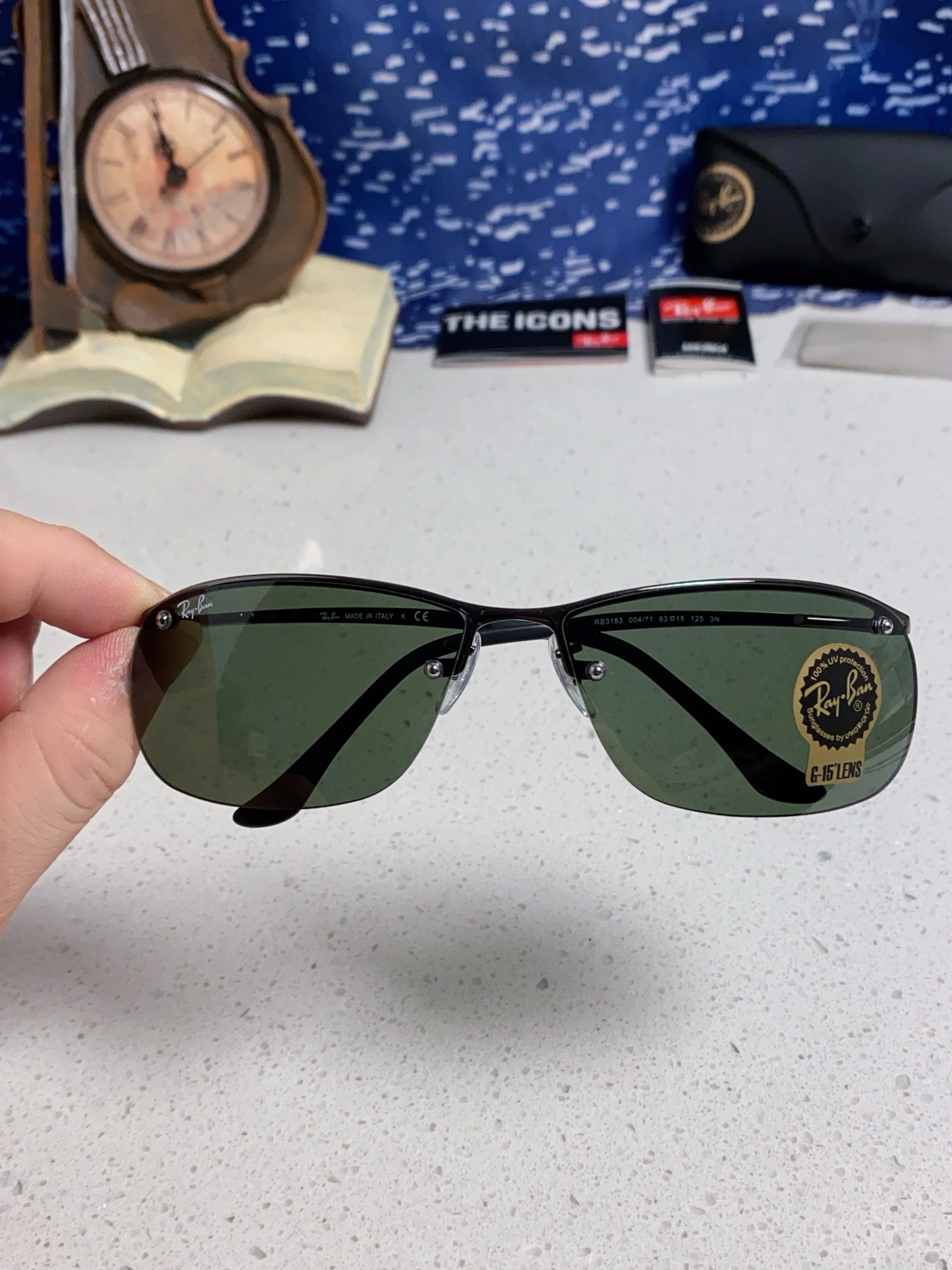  RayBan雷朋太阳镜新款正品级 休闲男士 偏光司机拉风网红同款型男墨镜 超轻弹簧腿 RB3183 S