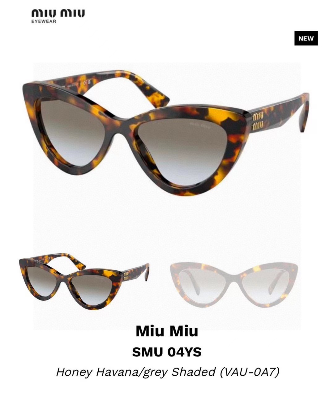  miumiu缪缪猫眼太阳镜，精致的MiuMiu小logo，各大网红博主推荐