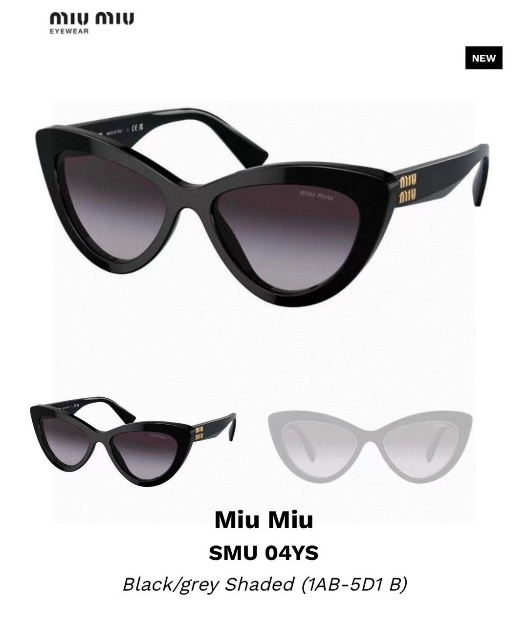  miumiu缪缪猫眼太阳镜，精致的MiuMiu小logo，各大网红博主推荐
