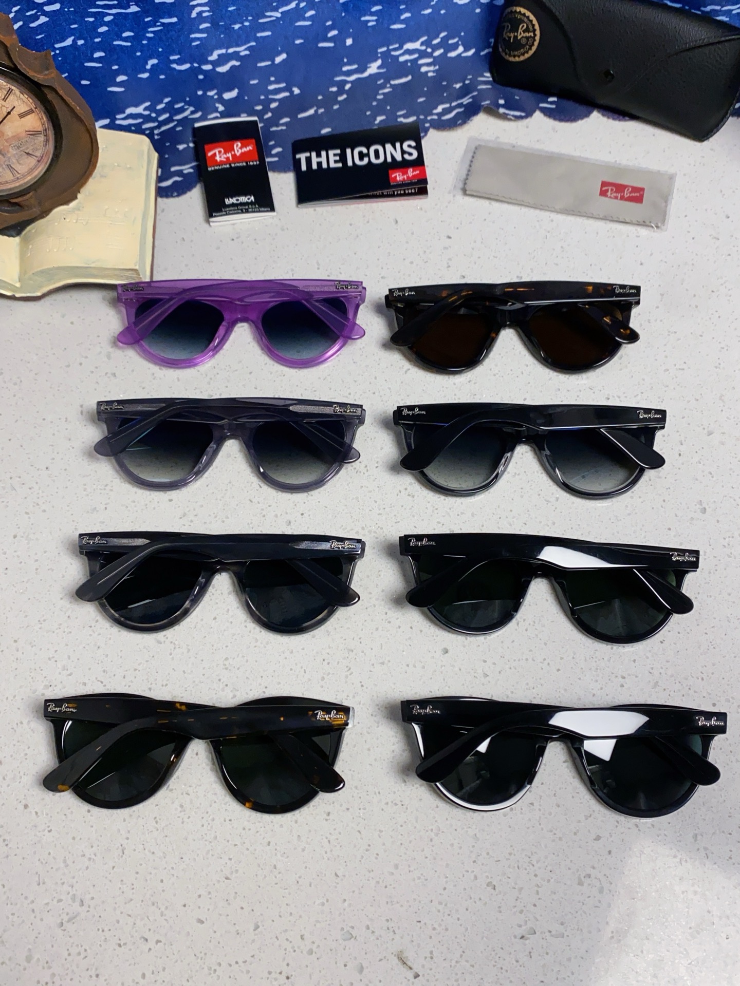  RayBan雷朋 2025新款王炸系列 太阳镜板材玻璃镜片眼镜黑色男女同款眼镜潮酷防晒墨镜 RB224