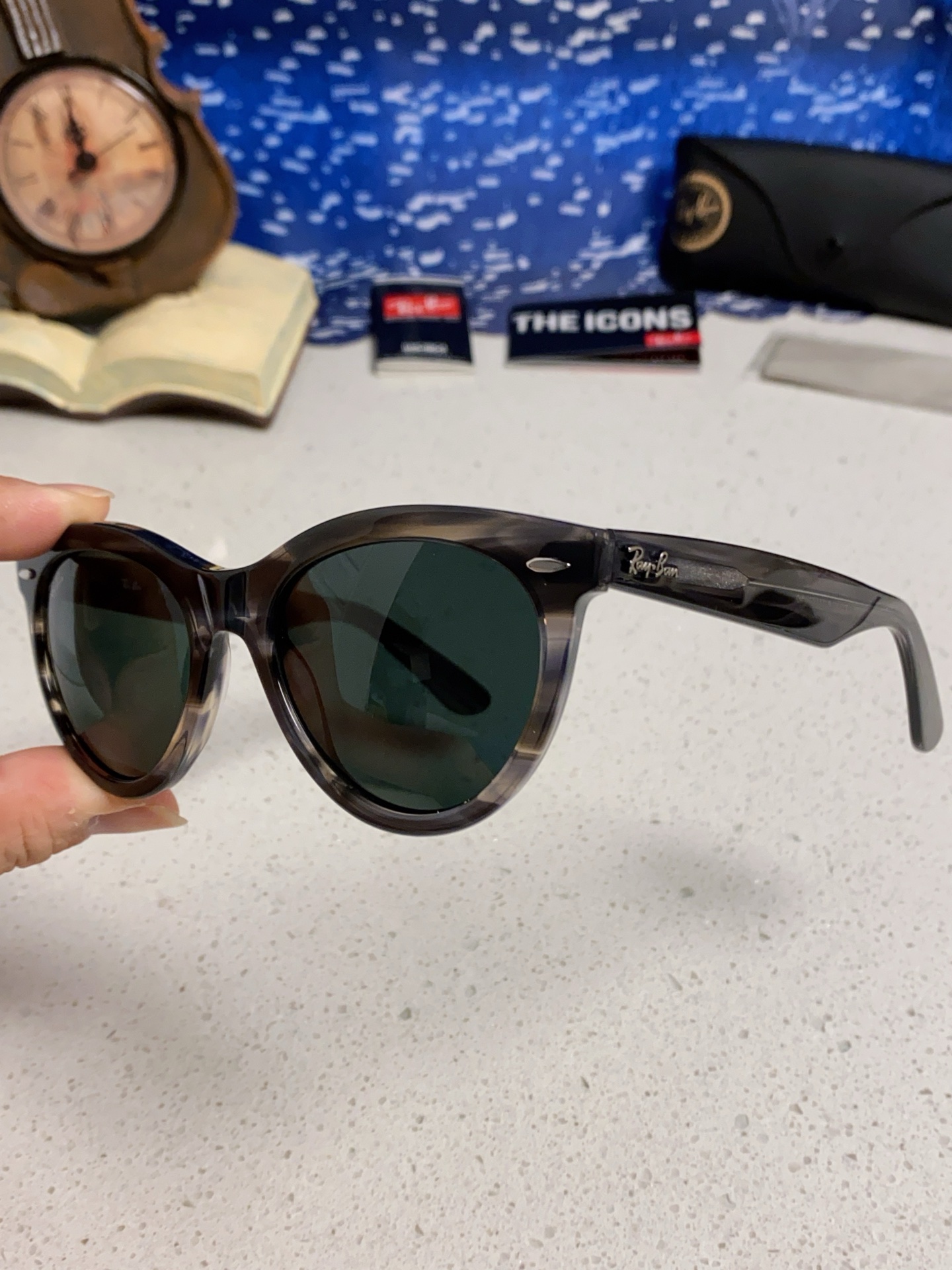  RayBan雷朋 2025新款王炸系列 太阳镜板材玻璃镜片眼镜黑色男女同款眼镜潮酷防晒墨镜 RB224