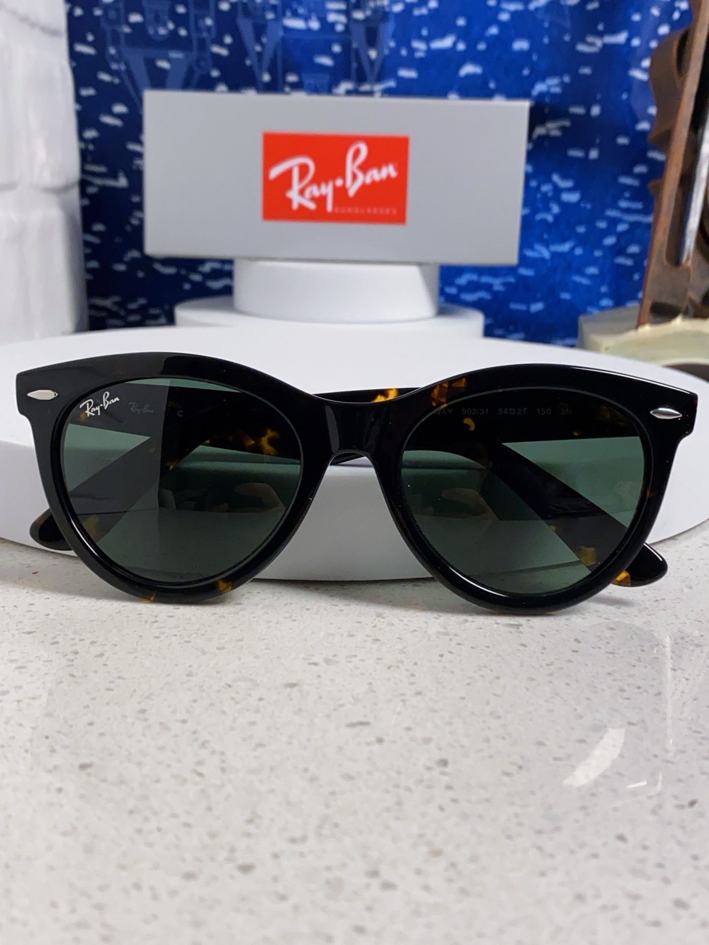  RayBan雷朋 2025新款王炸系列 太阳镜板材玻璃镜片眼镜黑色男女同款眼镜潮酷防晒墨镜 RB224