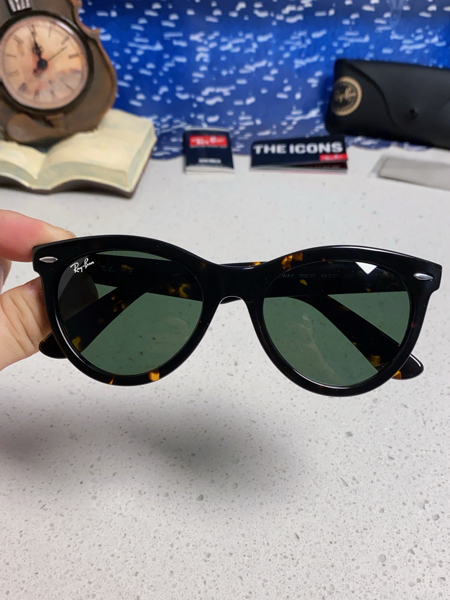  RayBan雷朋 2025新款王炸系列 太阳镜板材玻璃镜片眼镜黑色男女同款眼镜潮酷防晒墨镜 RB224