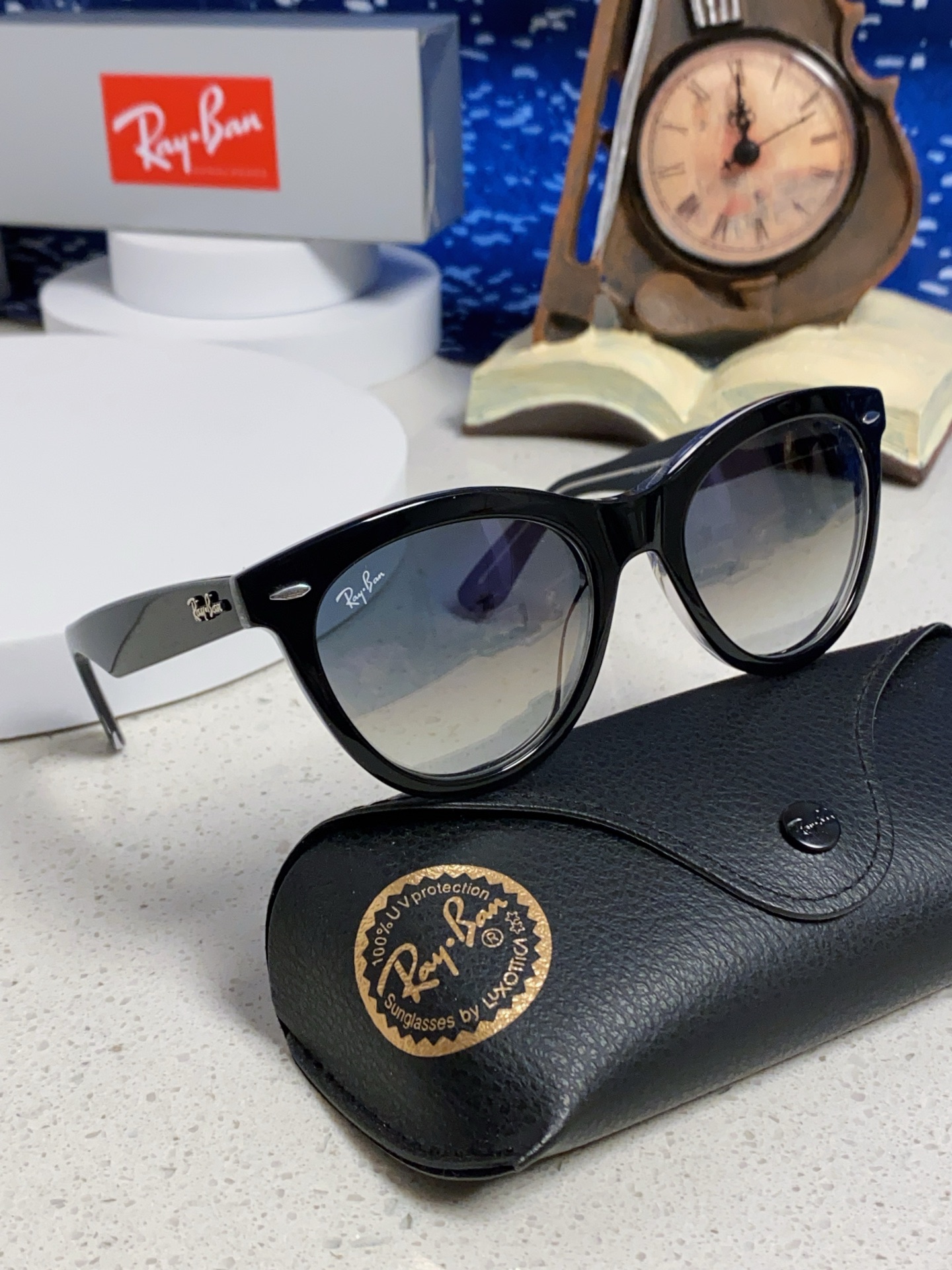  RayBan雷朋 2025新款王炸系列 太阳镜板材玻璃镜片眼镜黑色男女同款眼镜潮酷防晒墨镜 RB224
