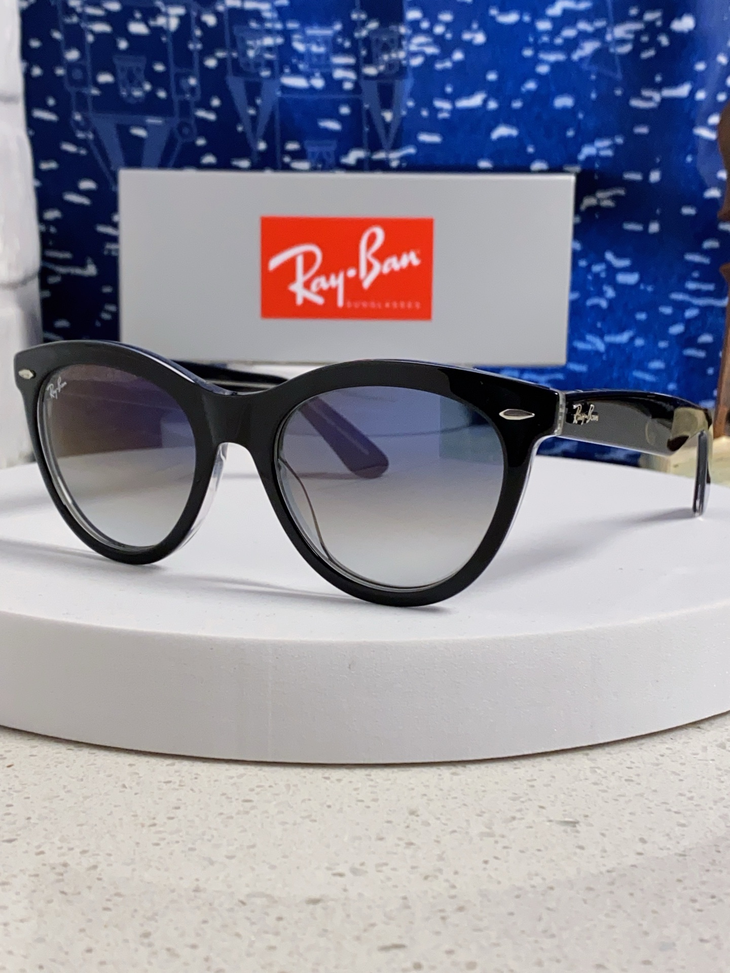  RayBan雷朋 2025新款王炸系列 太阳镜板材玻璃镜片眼镜黑色男女同款眼镜潮酷防晒墨镜 RB224