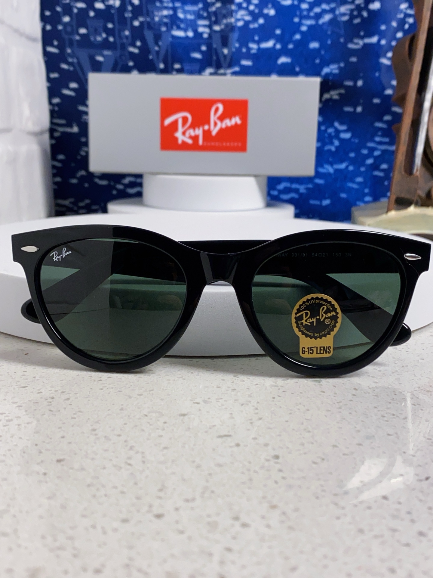  RayBan雷朋 2025新款王炸系列 太阳镜板材玻璃镜片眼镜黑色男女同款眼镜潮酷防晒墨镜 RB224