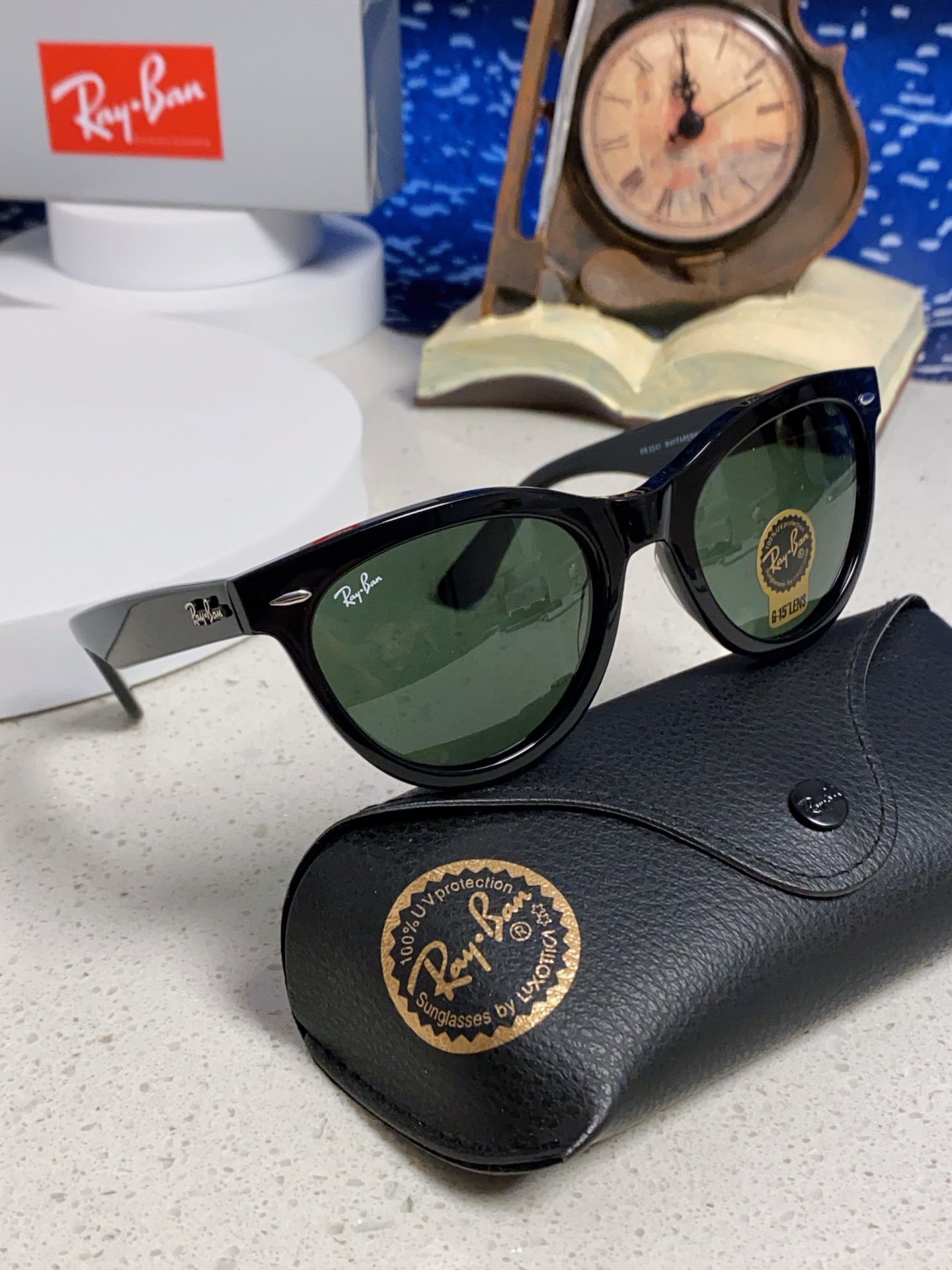  RayBan雷朋 2025新款王炸系列 太阳镜板材玻璃镜片眼镜黑色男女同款眼镜潮酷防晒墨镜 RB224