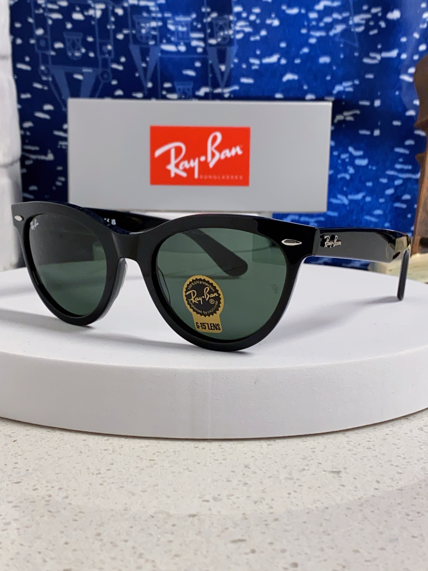  RayBan雷朋 2025新款王炸系列 太阳镜板材玻璃镜片眼镜黑色男女同款眼镜潮酷防晒墨镜 RB224
