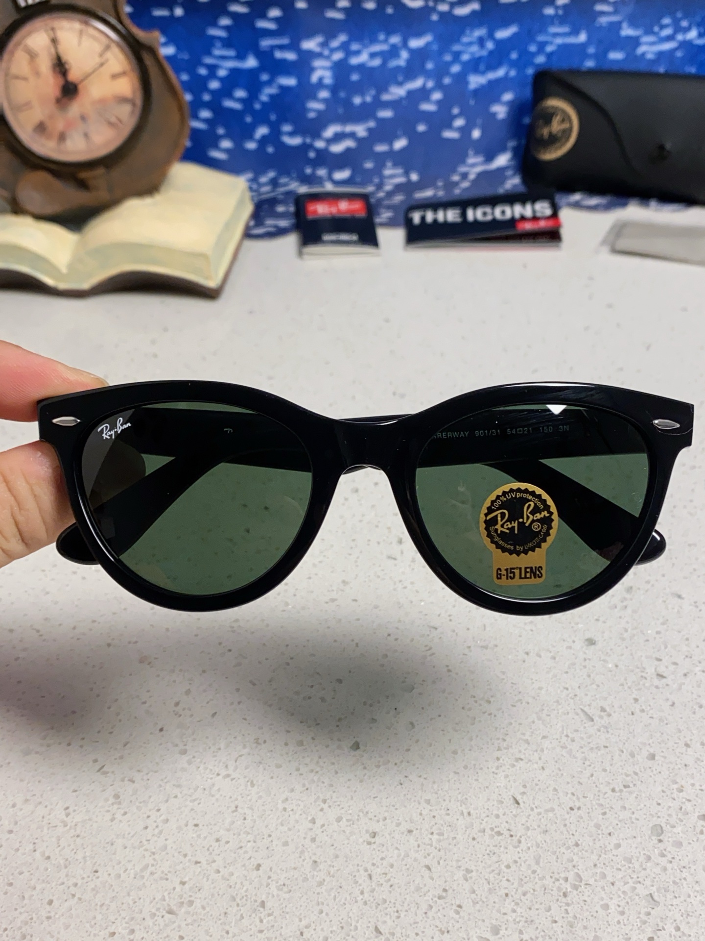  RayBan雷朋 2025新款王炸系列 太阳镜板材玻璃镜片眼镜黑色男女同款眼镜潮酷防晒墨镜 RB224