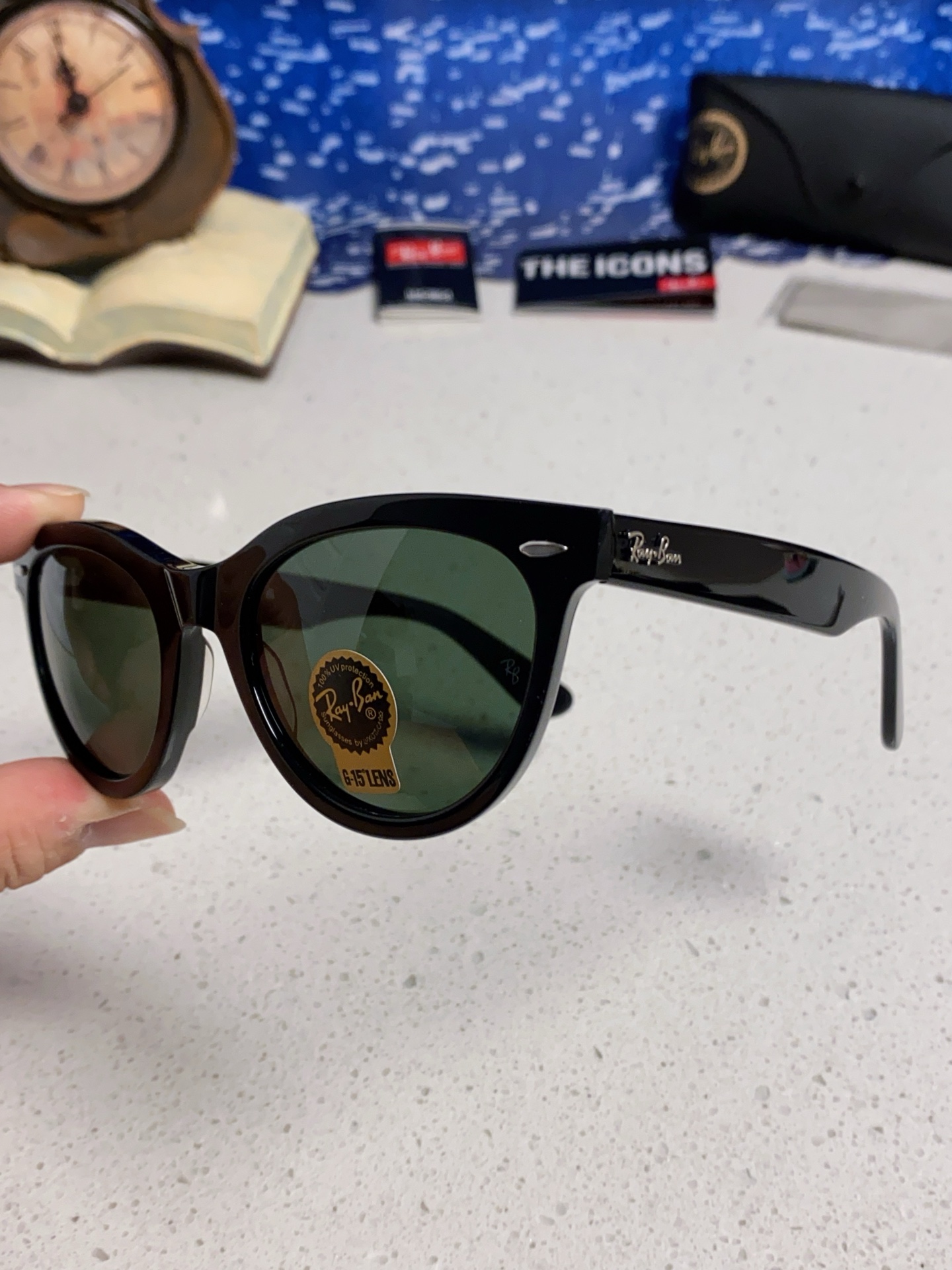  RayBan雷朋 2025新款王炸系列 太阳镜板材玻璃镜片眼镜黑色男女同款眼镜潮酷防晒墨镜 RB224