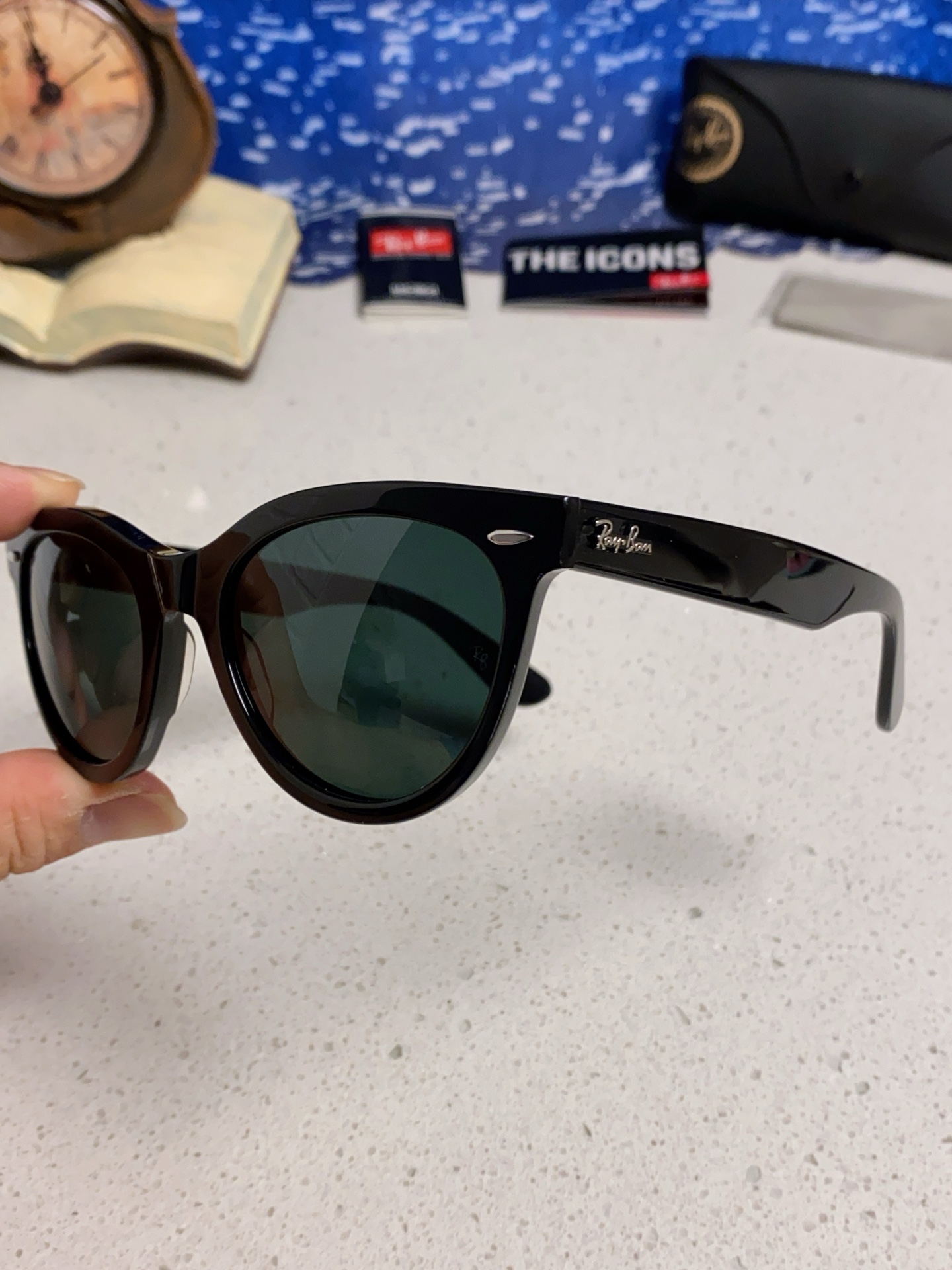  RayBan雷朋 2025新款王炸系列 太阳镜板材玻璃镜片眼镜黑色男女同款眼镜潮酷防晒墨镜 RB224