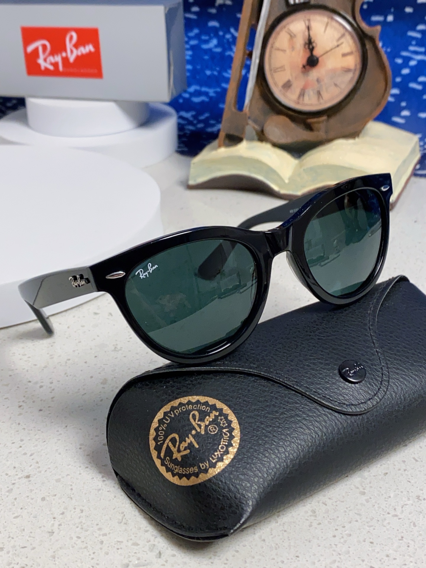  RayBan雷朋 2025新款王炸系列 太阳镜板材玻璃镜片眼镜黑色男女同款眼镜潮酷防晒墨镜 RB224