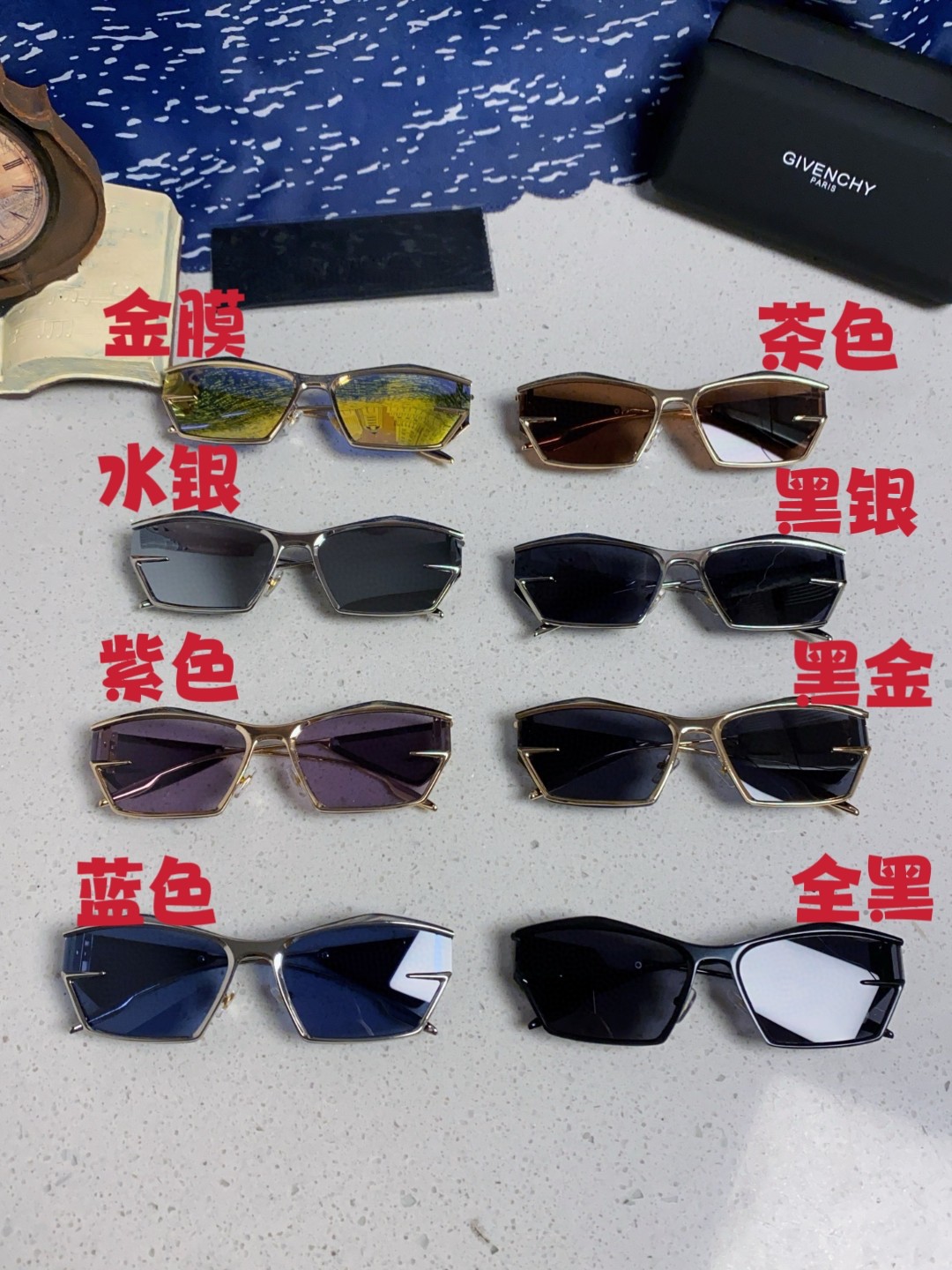  Givenchy纪梵希 2025新款不规则金属框墨镜时尚潮流个性街拍凹造型男女同款太阳镜 