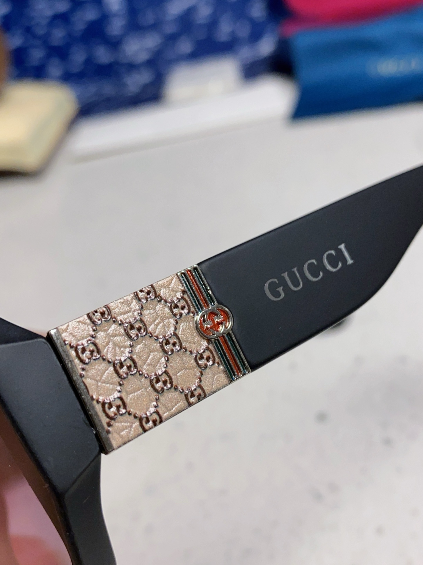  Gucci古奇 2025新款 原创个性多边形太阳镜欧美时尚宽腿菱形走秀墨镜 男女通用