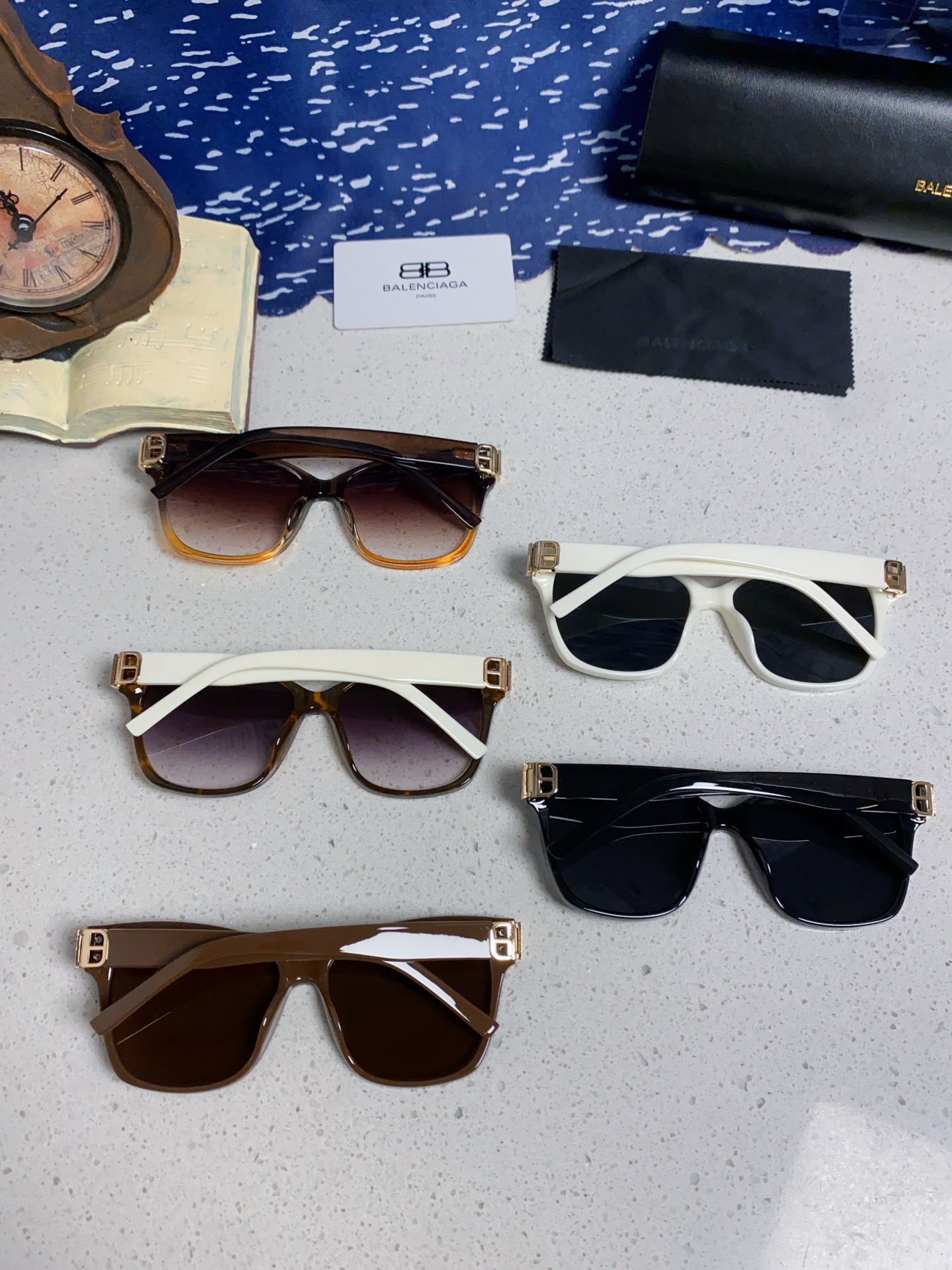  BALENCIAGA巴黎世家 2025新款虞书欣同款蝶形双B墨镜女高级感太阳眼镜 BB0102SA