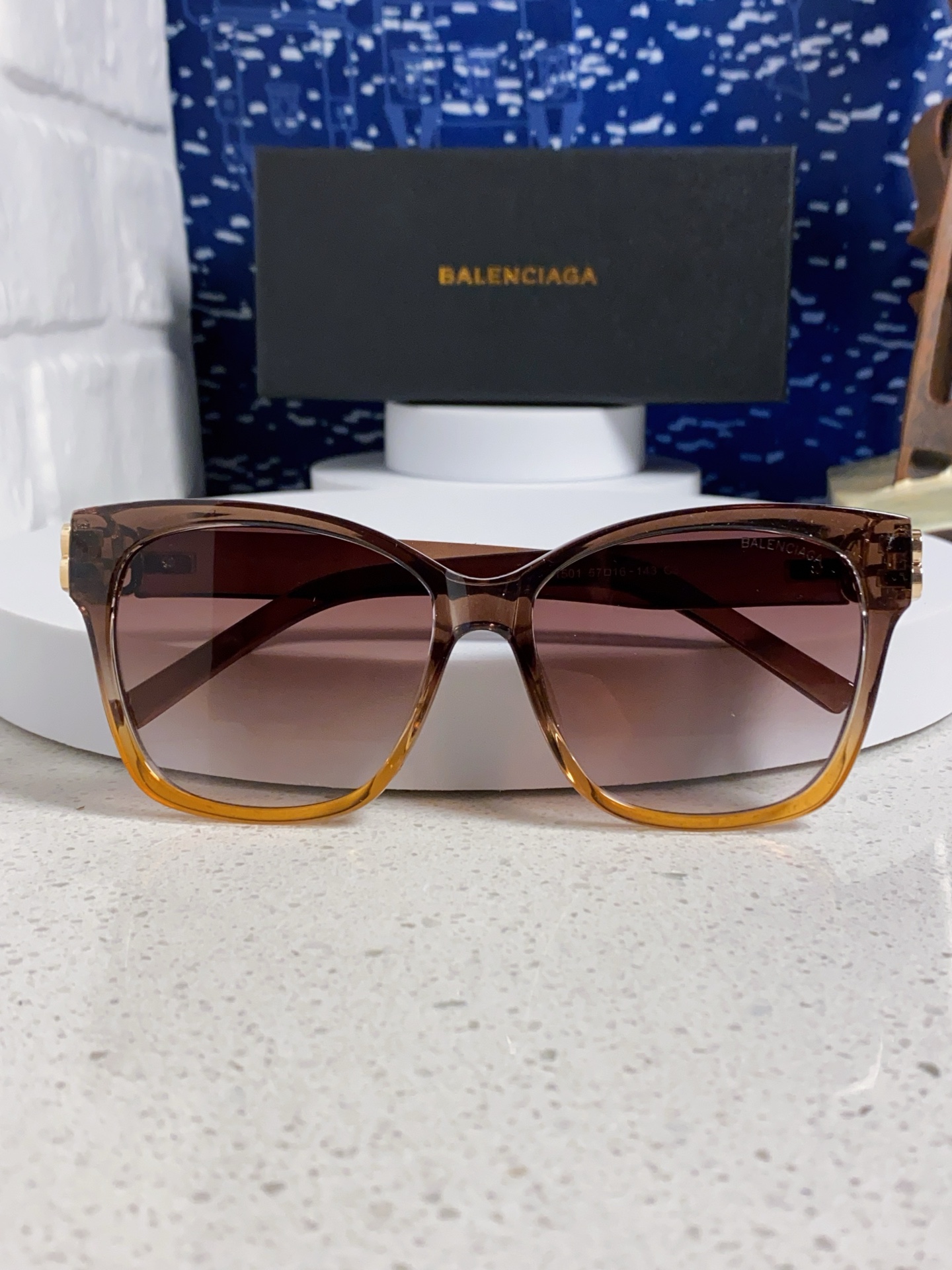  BALENCIAGA巴黎世家 2025新款虞书欣同款蝶形双B墨镜女高级感太阳眼镜 BB0102SA