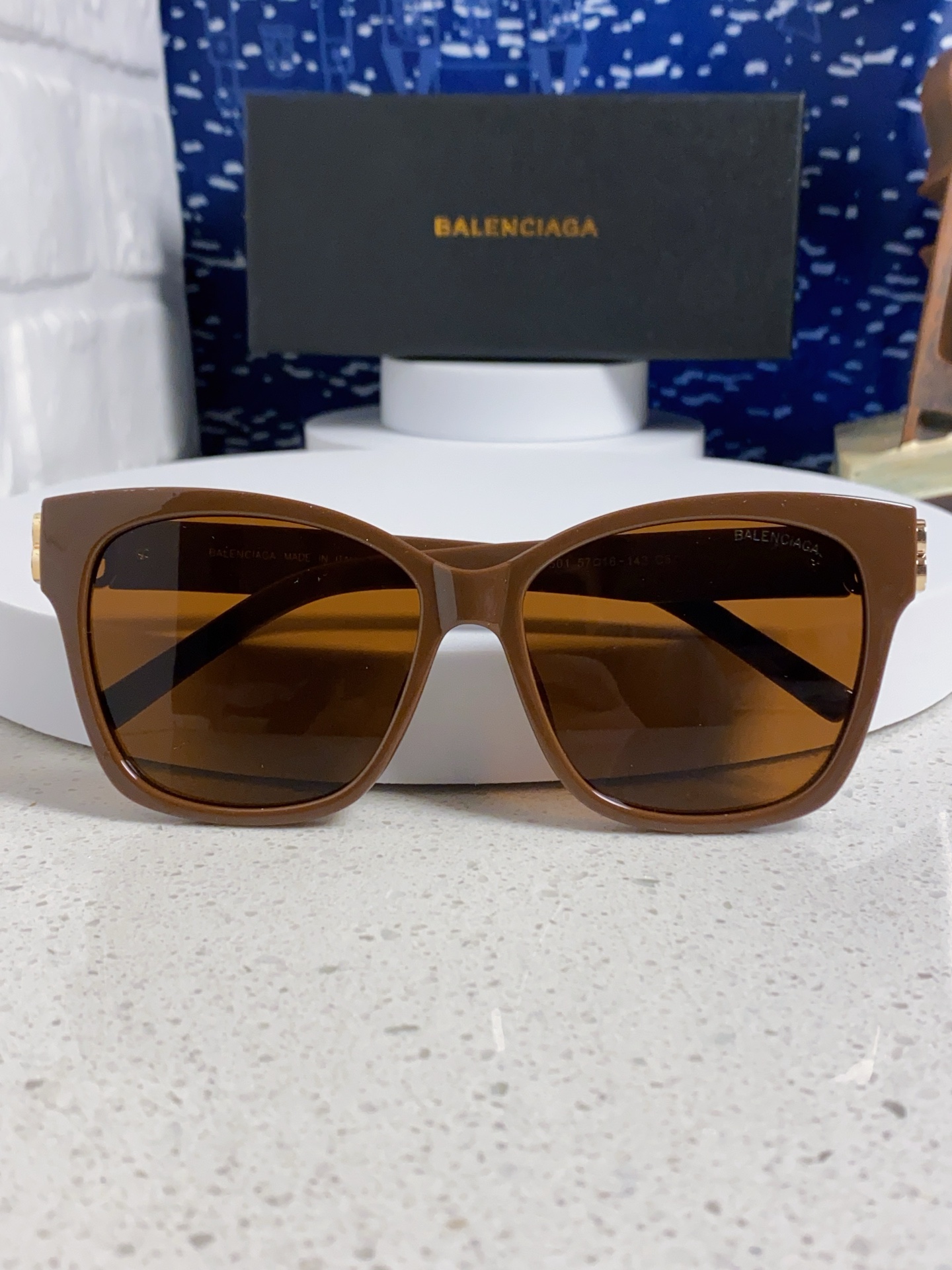 BALENCIAGA巴黎世家 2025新款虞书欣同款蝶形双B墨镜女高级感太阳眼镜 BB0102SA