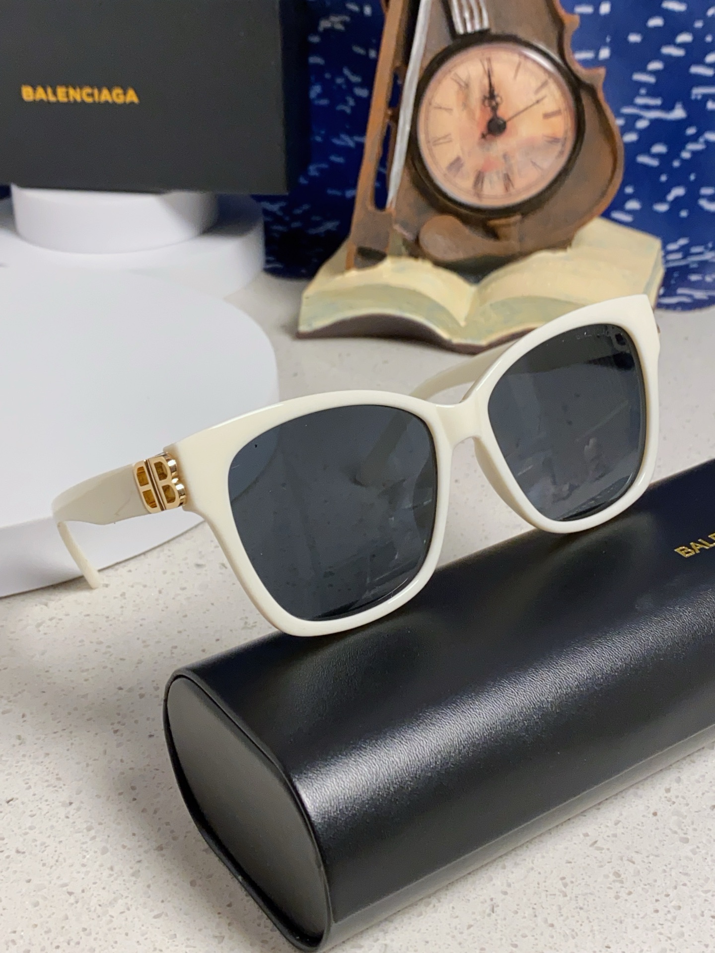 BALENCIAGA巴黎世家 2025新款虞书欣同款蝶形双B墨镜女高级感太阳眼镜 BB0102SA