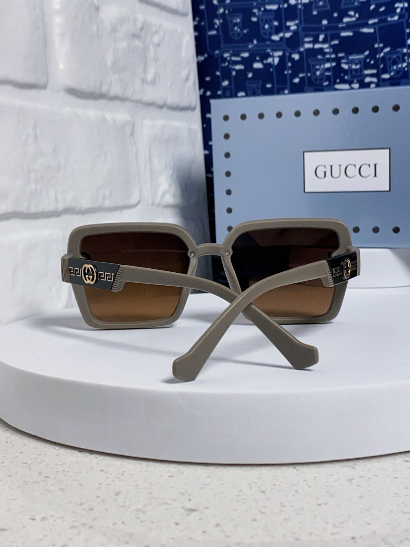  Gucci古奇 2025新款 轻奢女士偏光太阳眼镜女防紫外线大框显瘦圆脸显白高级感 