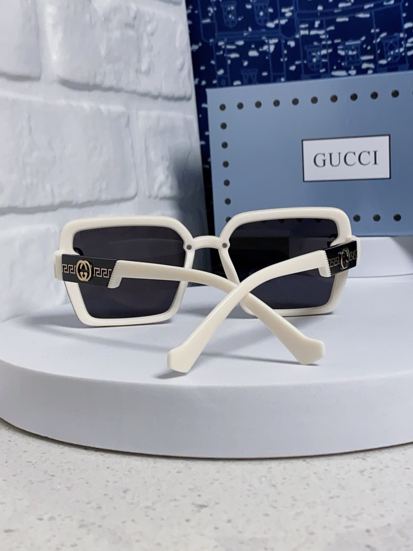  Gucci古奇 2025新款 轻奢女士偏光太阳眼镜女防紫外线大框显瘦圆脸显白高级感 