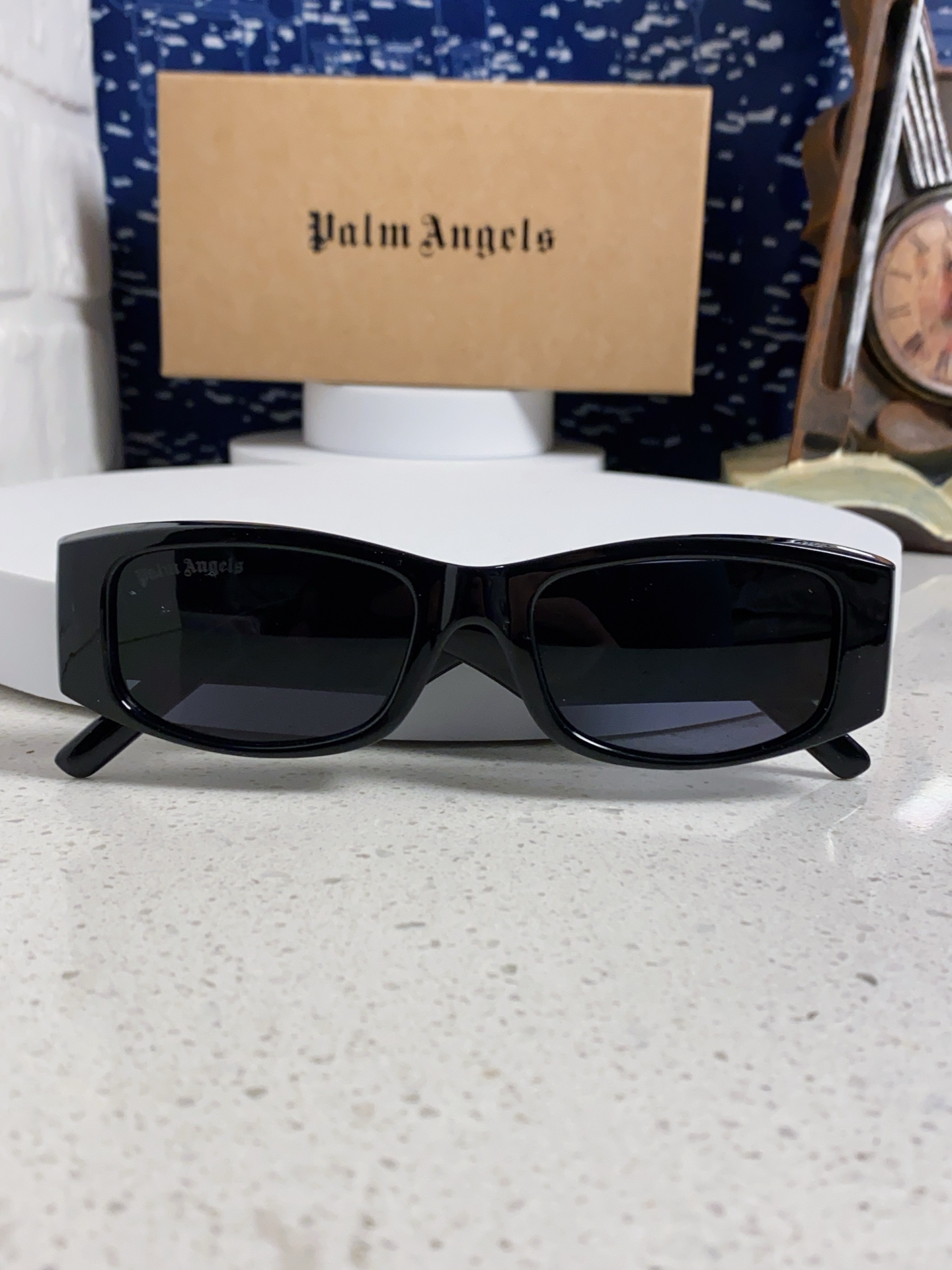  Palm Angels 大明星潮牌 2025新款时尚嘻哈风太阳镜黑框朋克字母个性墨镜潮流街拍太阳眼镜 