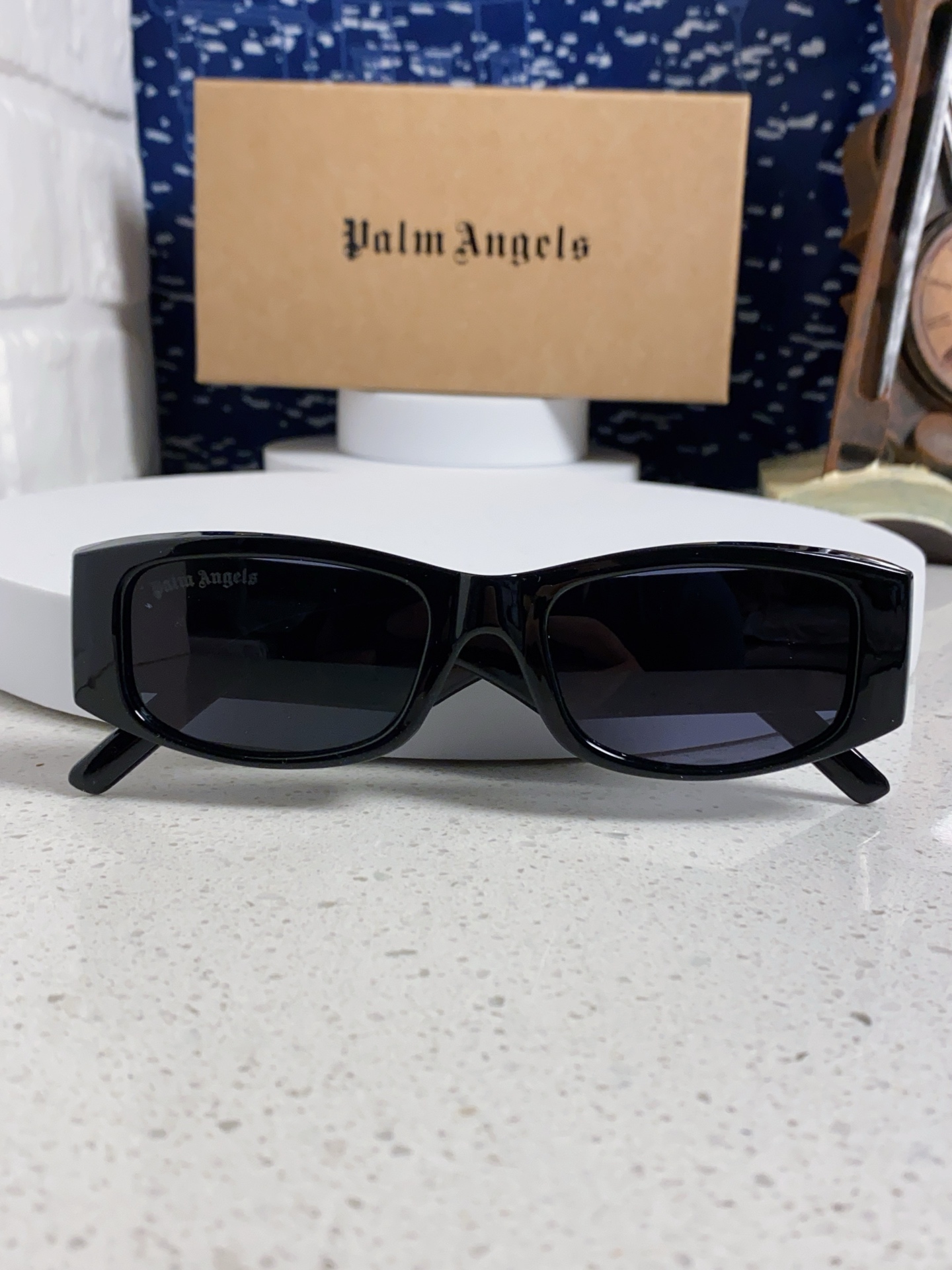  Palm Angels 大明星潮牌 2025新款时尚嘻哈风太阳镜黑框朋克字母个性墨镜潮流街拍太阳眼镜 