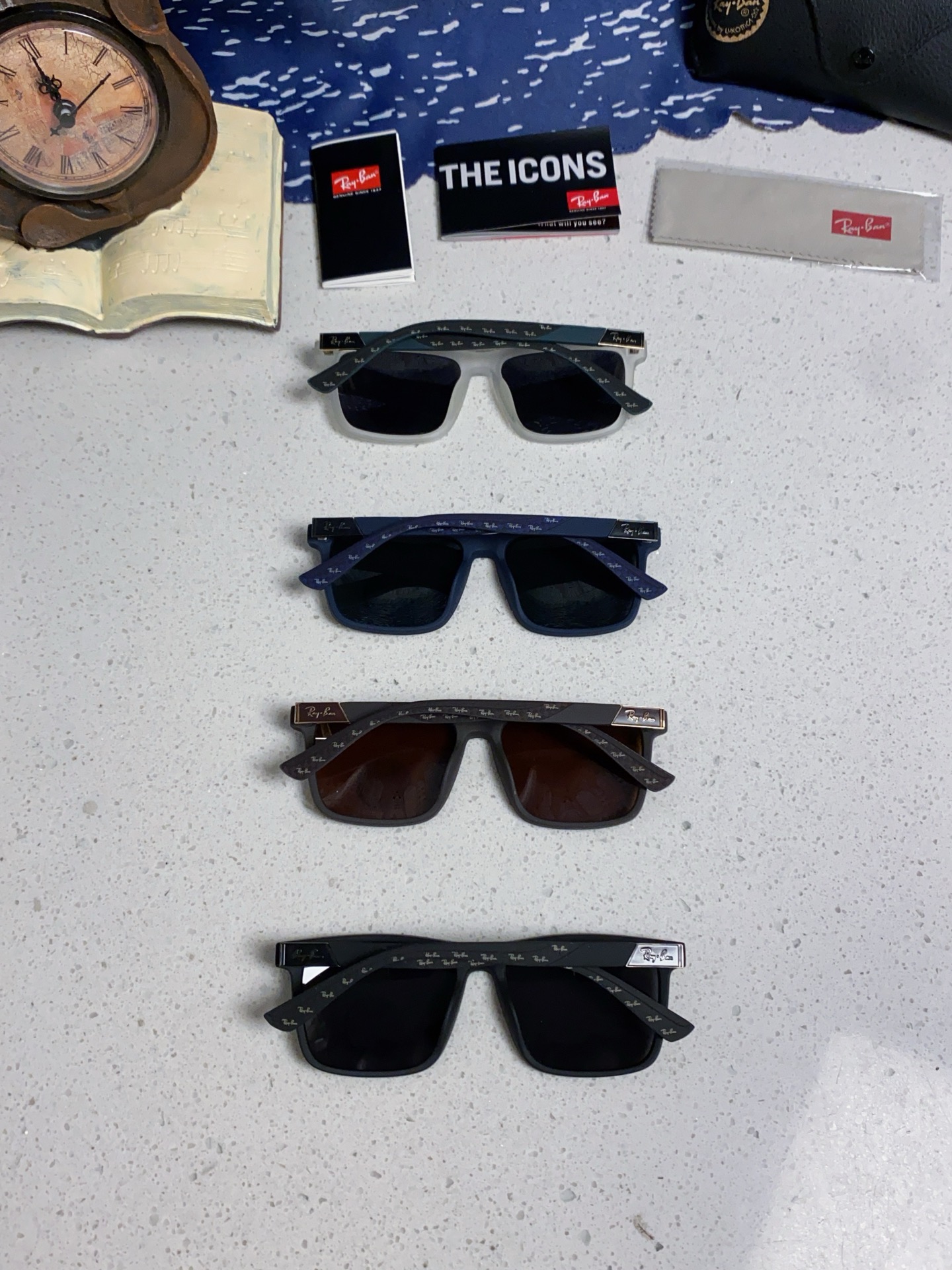  RayBan雷朋 2025新款太阳镜方形时尚复古男士开车防晒墨镜 RB69030 Size60口15-