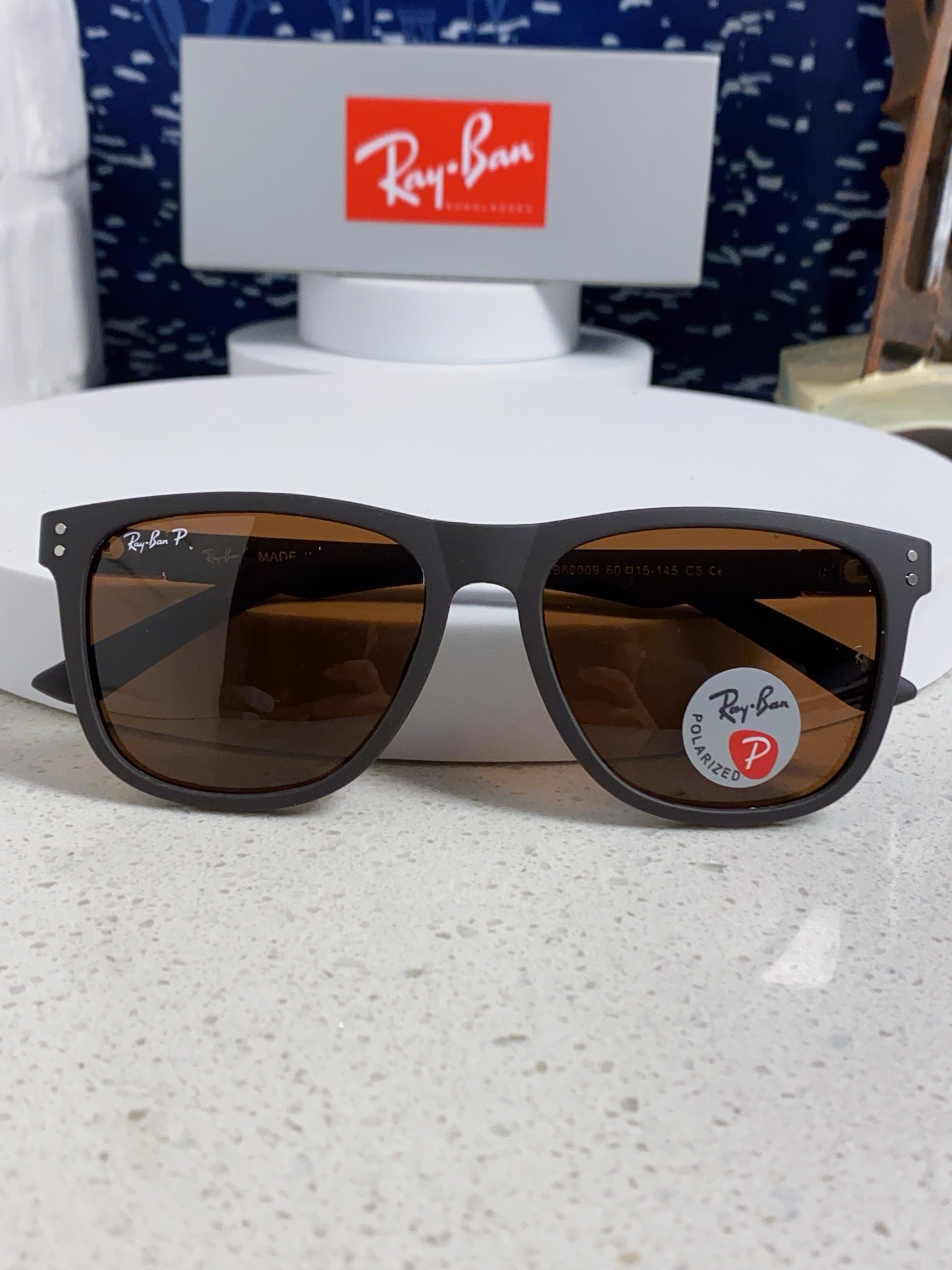  Ray Ban雷朋 2025新款矩形男女通用太阳镜 男士开车偏光镜片 RB69009 Size60口1