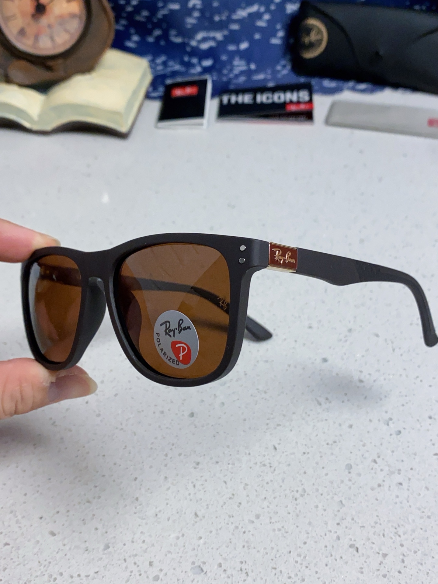  Ray Ban雷朋 2025新款矩形男女通用太阳镜 男士开车偏光镜片 RB69009 Size60口1