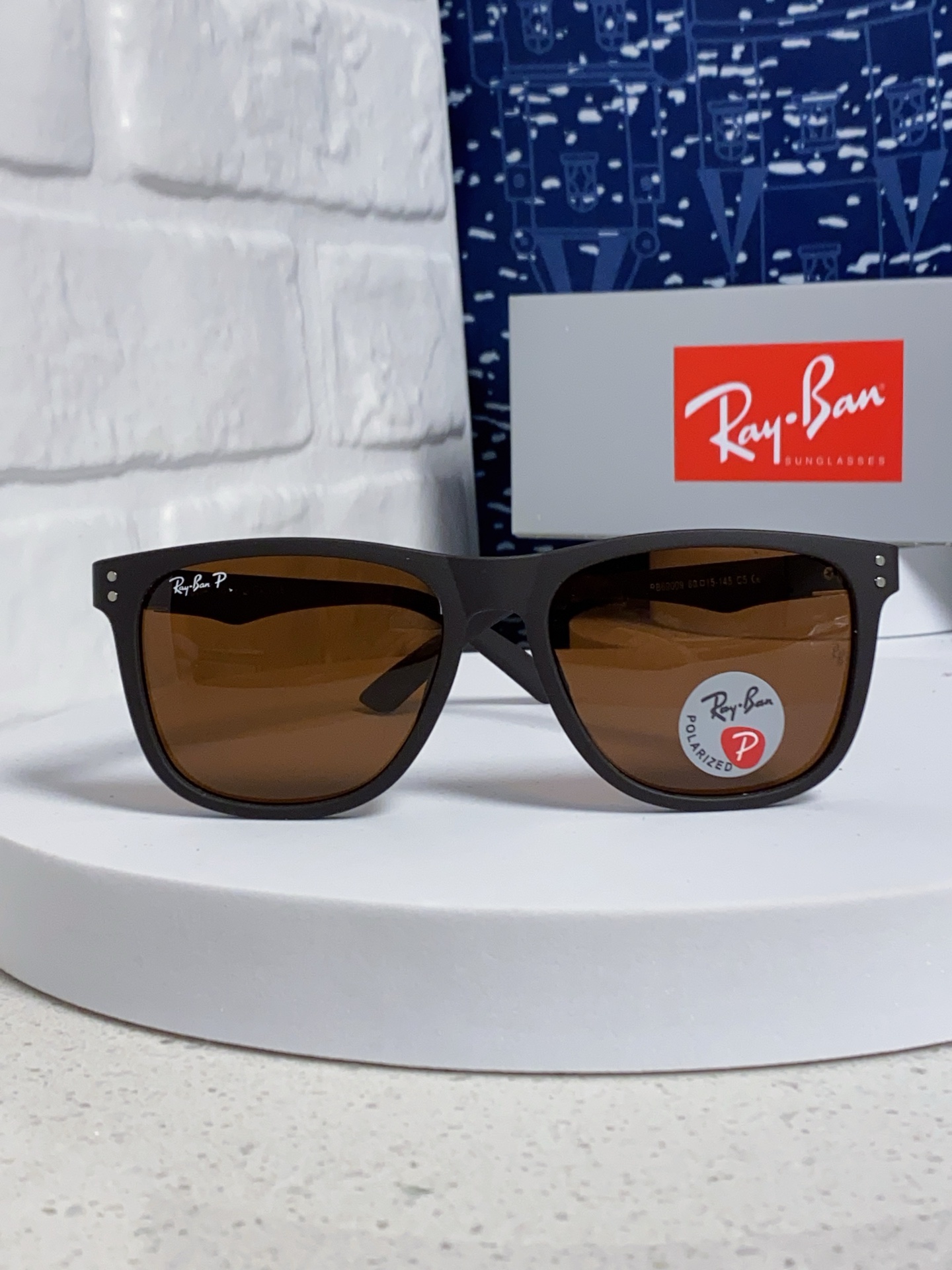  Ray Ban雷朋 2025新款矩形男女通用太阳镜 男士开车偏光镜片 RB69009 Size60口1