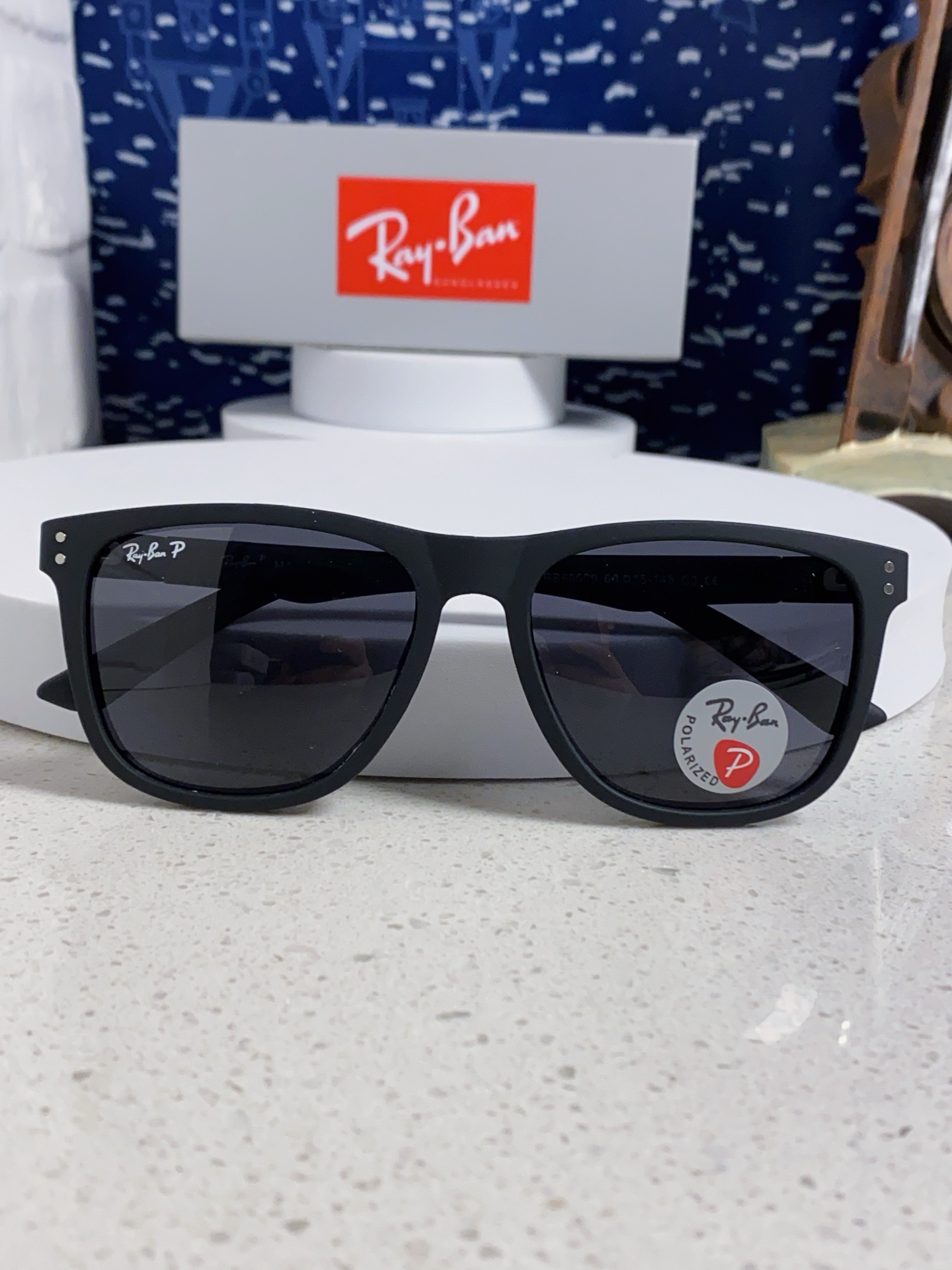  Ray Ban雷朋 2025新款矩形男女通用太阳镜 男士开车偏光镜片 RB69009 Size60口1