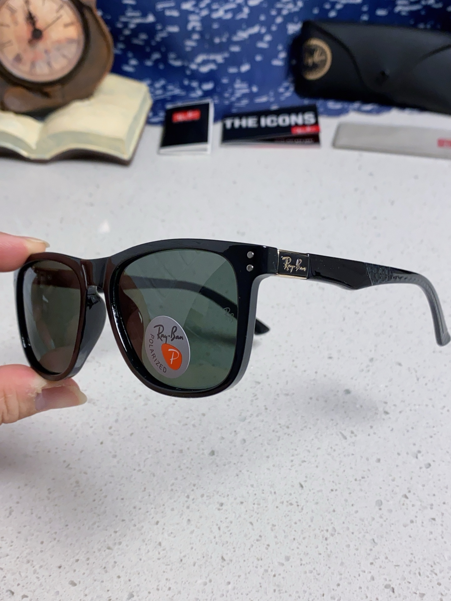  Ray Ban雷朋 2025新款矩形男女通用太阳镜 男士开车偏光镜片 RB69009 Size60口1