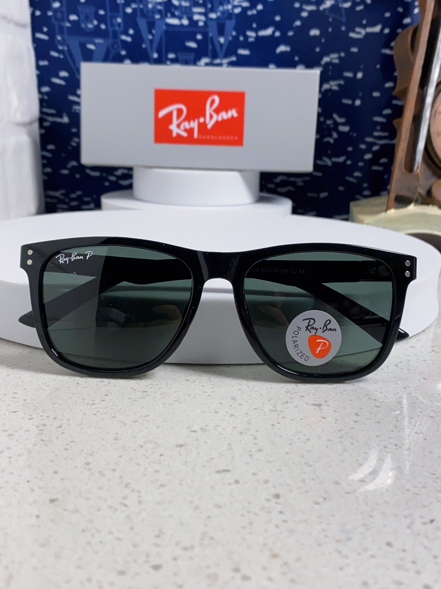  Ray Ban雷朋 2025新款矩形男女通用太阳镜 男士开车偏光镜片 RB69009 Size60口1