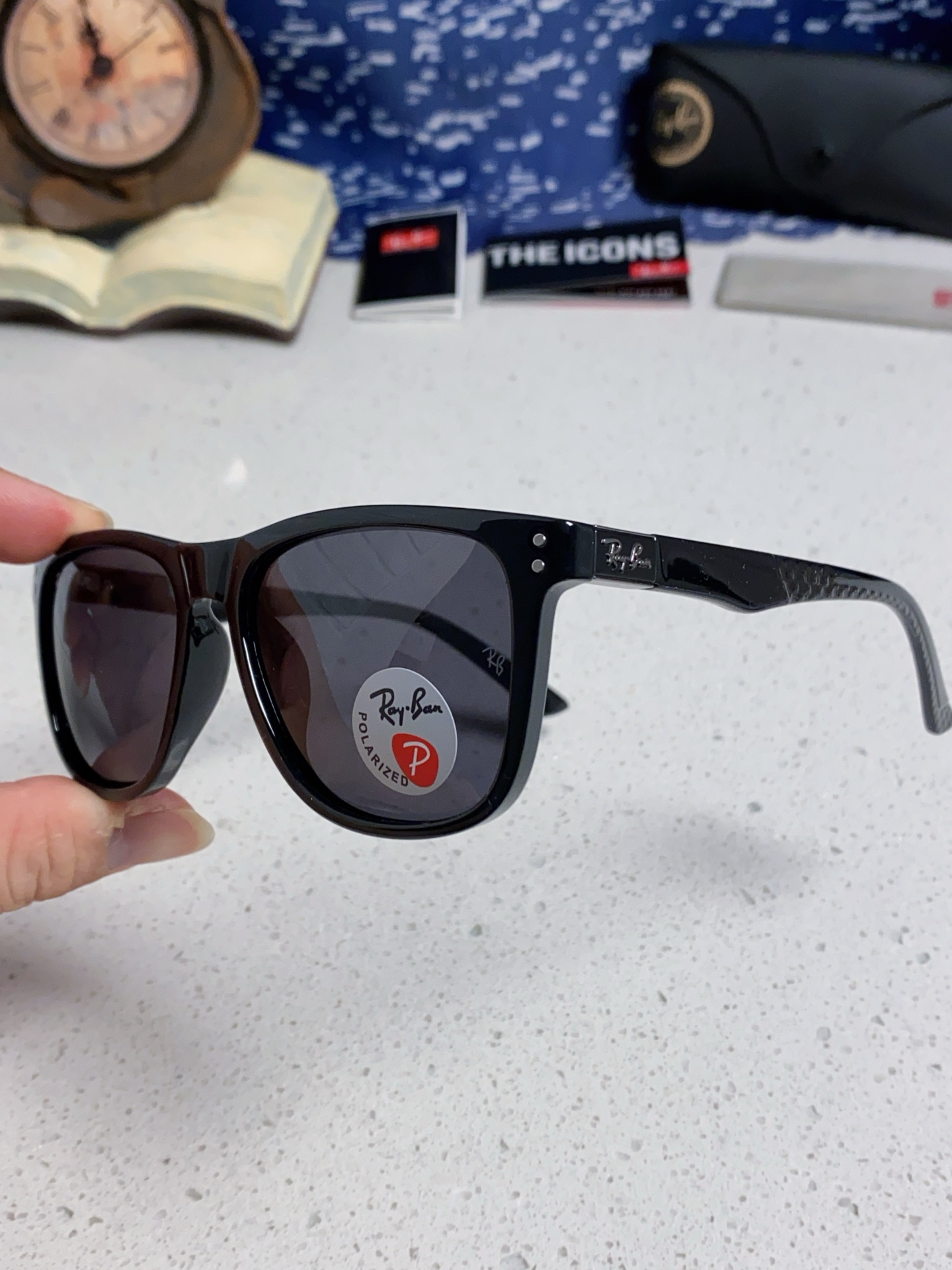  Ray Ban雷朋 2025新款矩形男女通用太阳镜 男士开车偏光镜片 RB69009 Size60口1