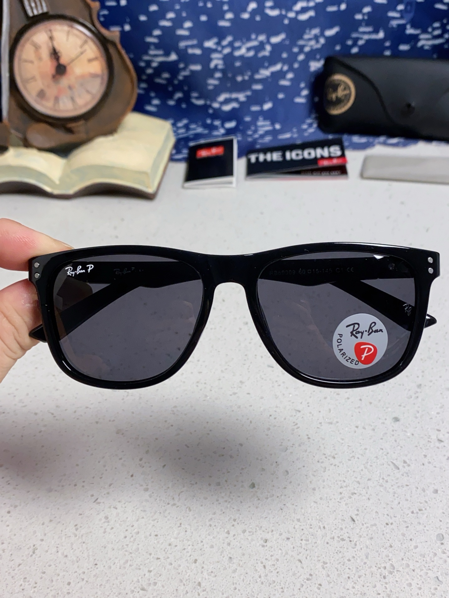  Ray Ban雷朋 2025新款矩形男女通用太阳镜 男士开车偏光镜片 RB69009 Size60口1