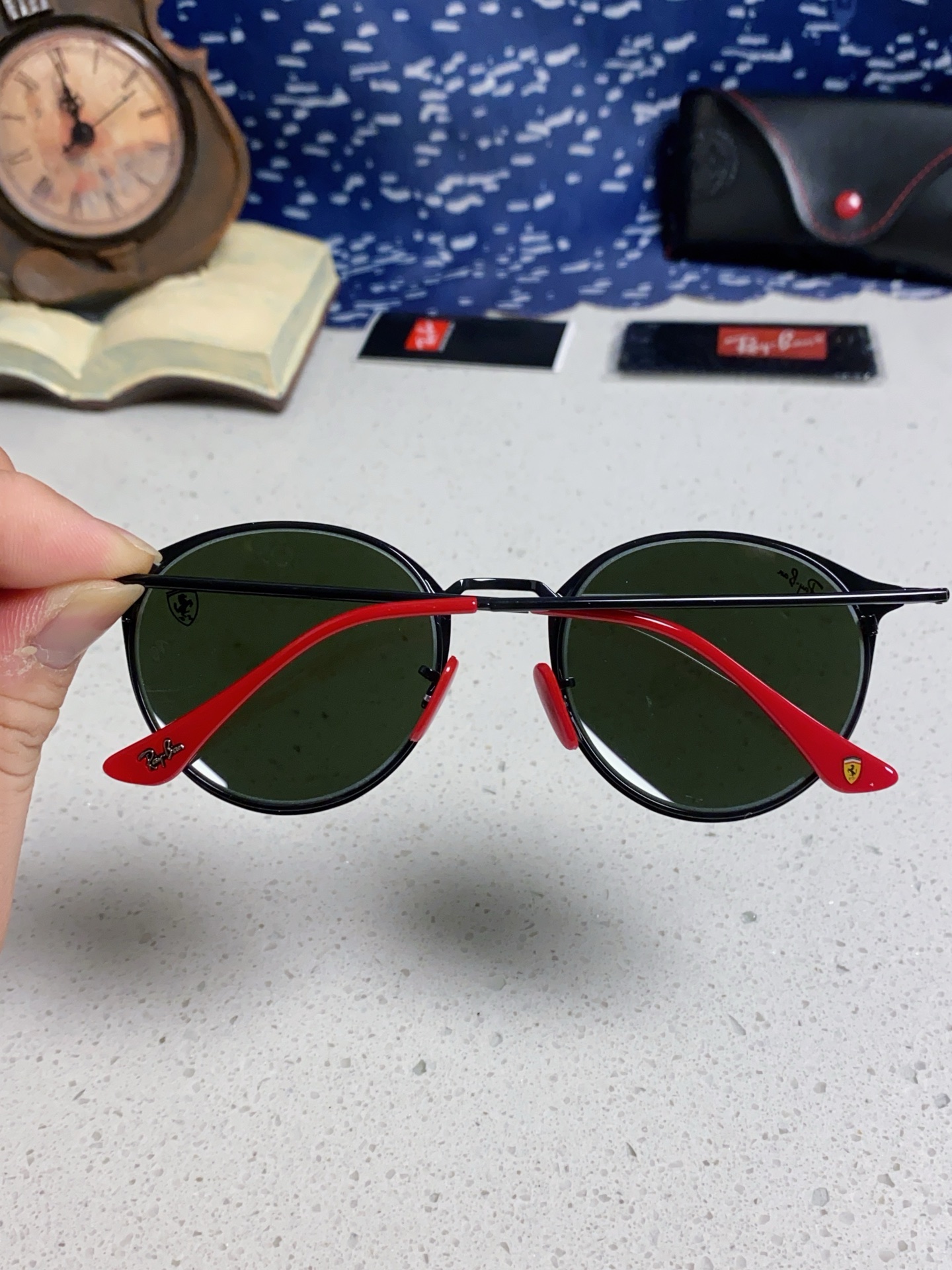  RayBan雷朋法拉利联名 2025新款欧美潮流眼镜圆形金属太时尚百搭男女款开车驾驶眼镜 RB3602